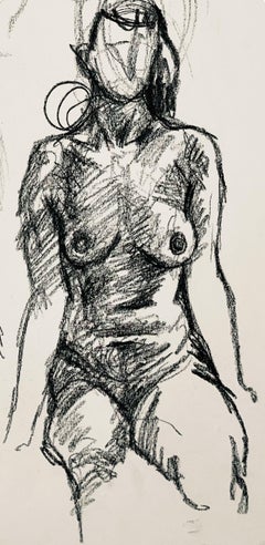 Étude de figure de nu féminin de la Renaissance, 1963, Ian Hornak - Dessin