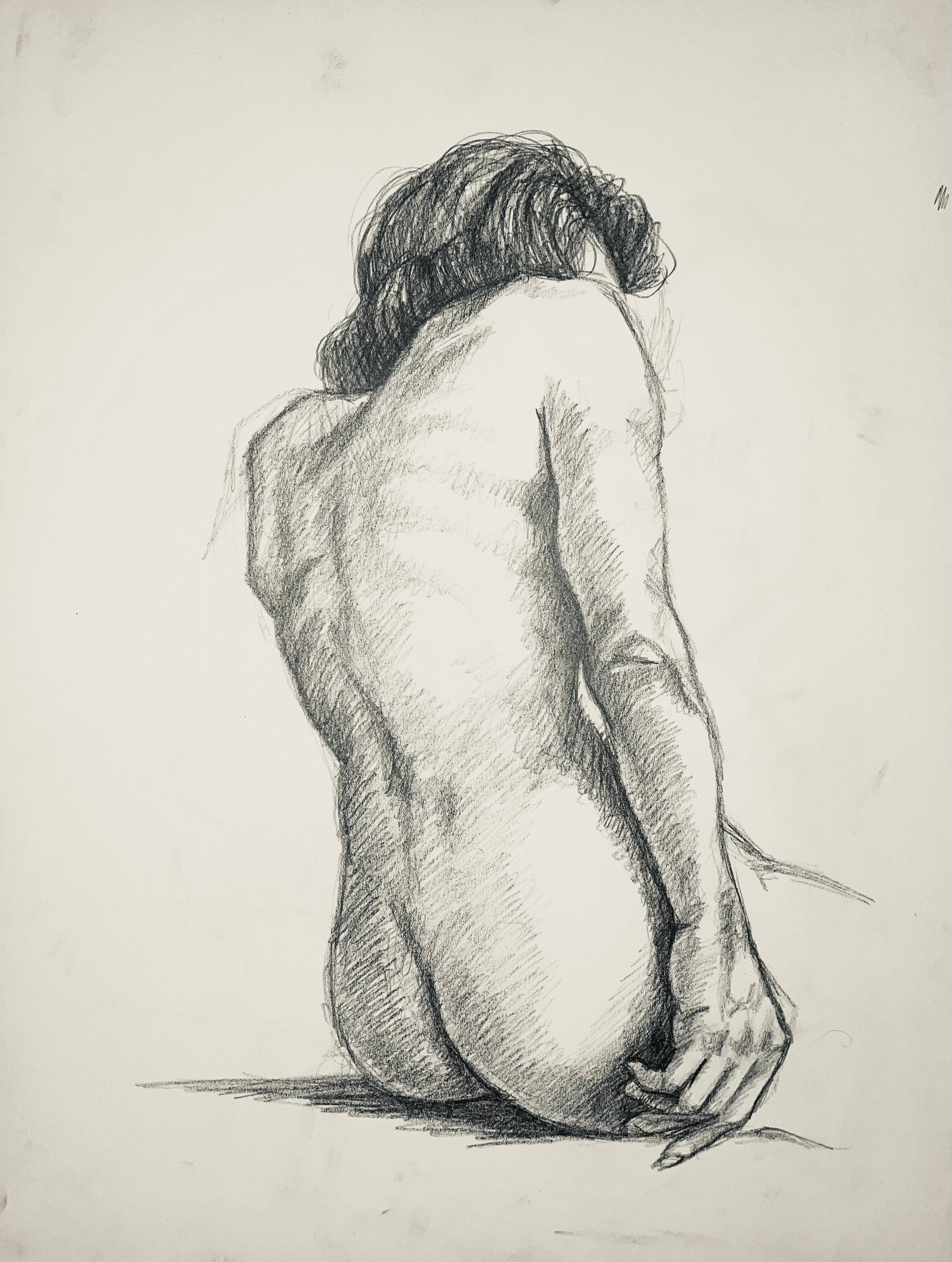Studio di figura femminile rinascimentale, 1963, Ian Hornak - Disegno in vendita 5