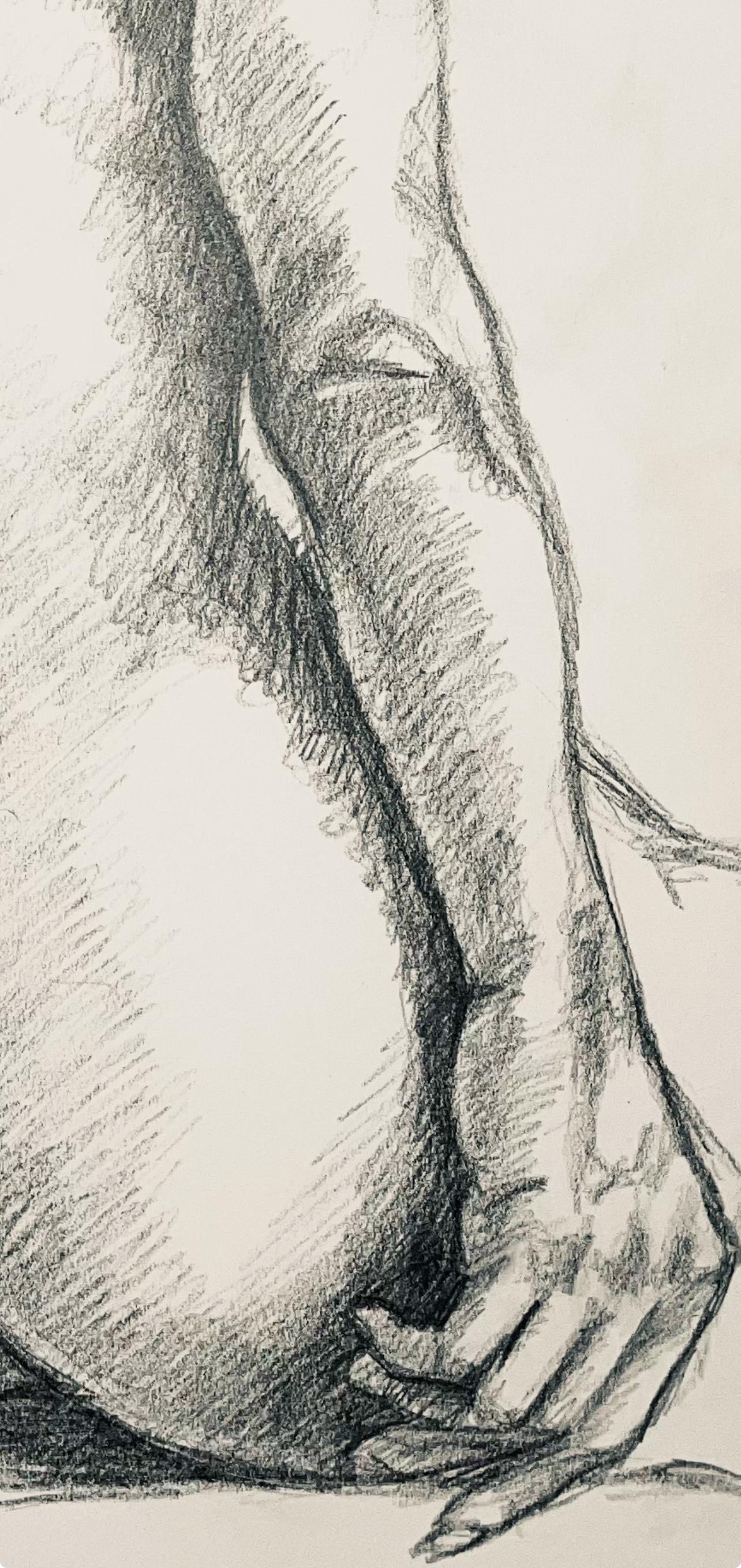 Studio di figura femminile rinascimentale, 1963, Ian Hornak - Disegno in vendita 3