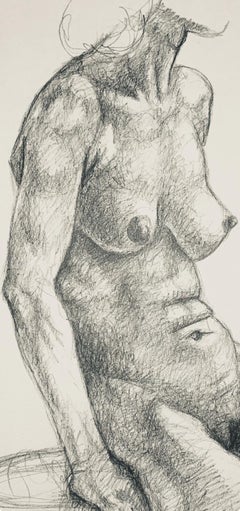 Renaissance Female Nude Figure Study, 1963, Ian Hornak — Drawing