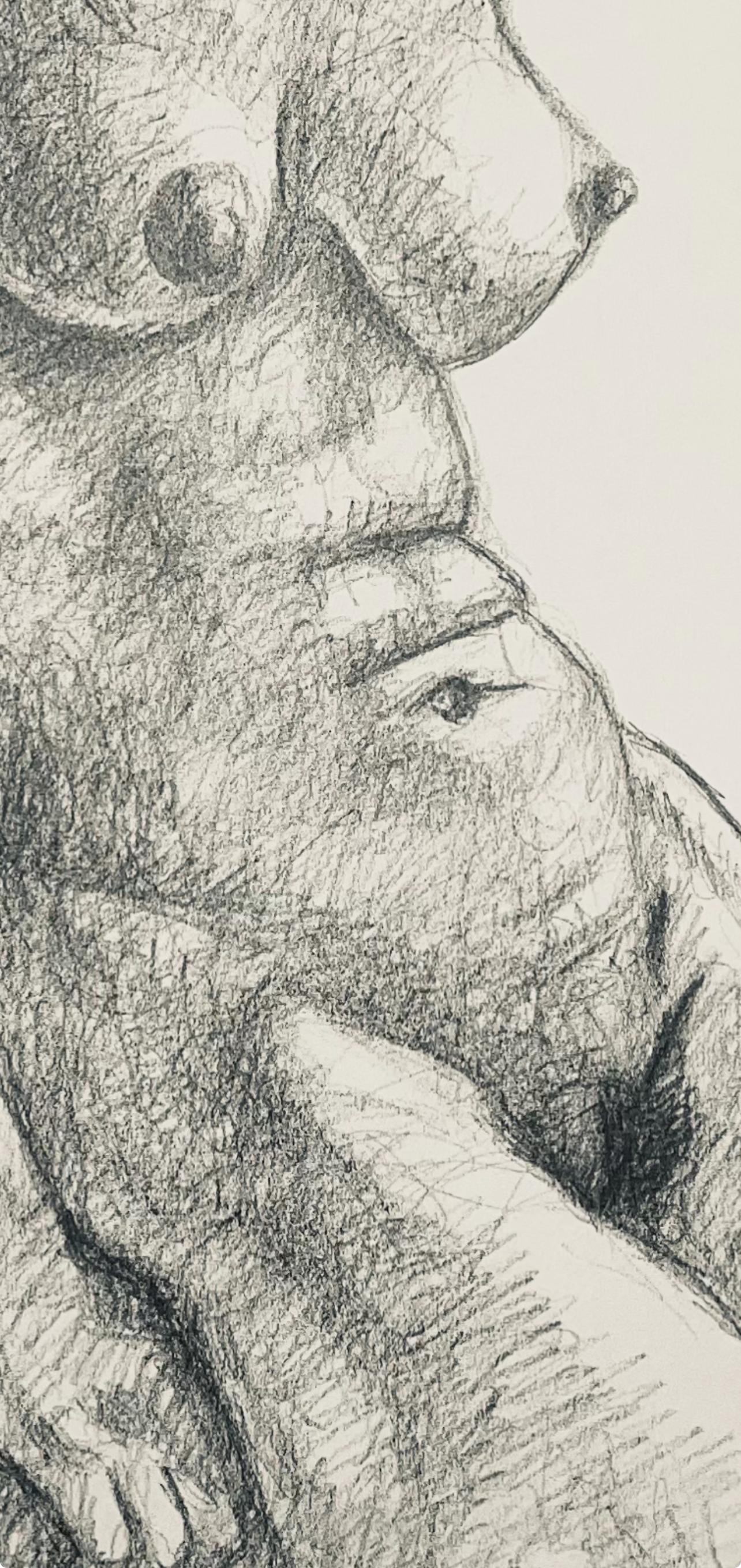 Estudio de figura desnuda femenina renacentista, 1963, Ian Hornak - Dibujo en venta 3