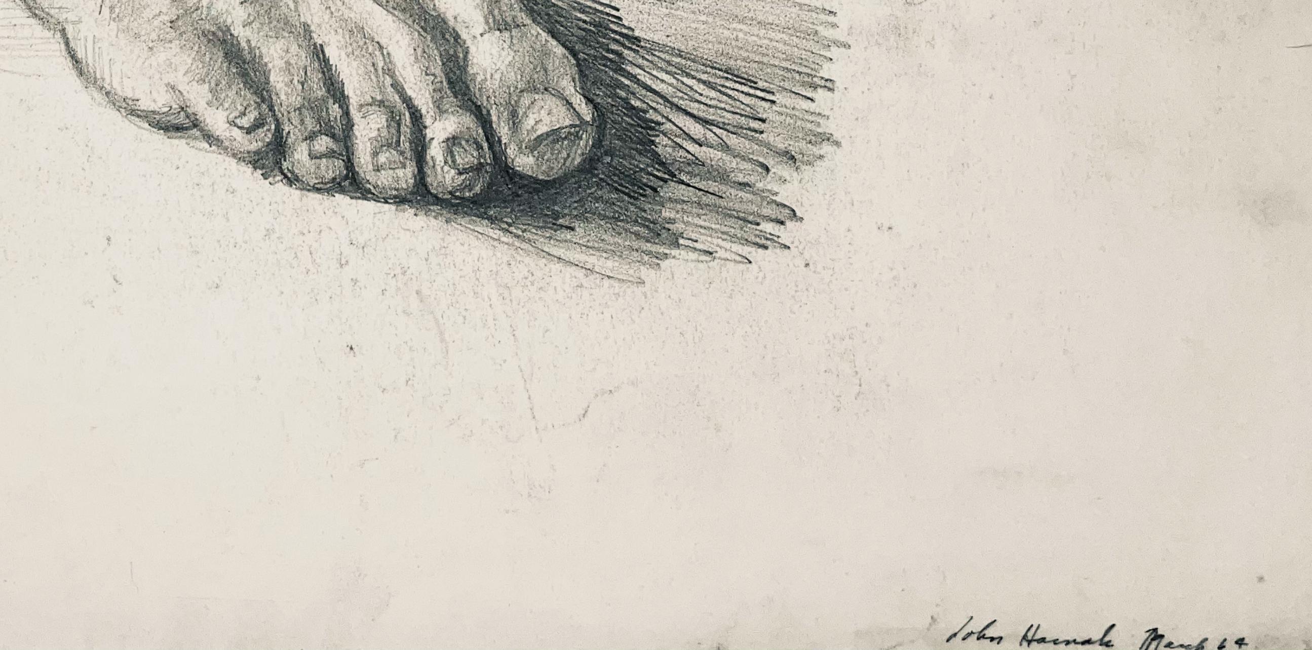 Estudio de figura masculina renacentista de pie, 1964, Ian Hornak - Dibujo en venta 3