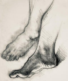 Studio di figura maschile rinascimentale del piede, 1964, Ian Hornak - Disegno
