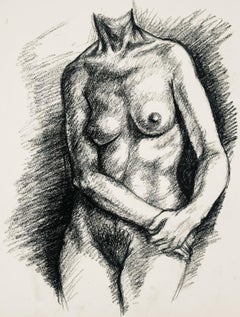 Renaissance Female Nude Figure Study, 1964, Ian Hornak — Drawing