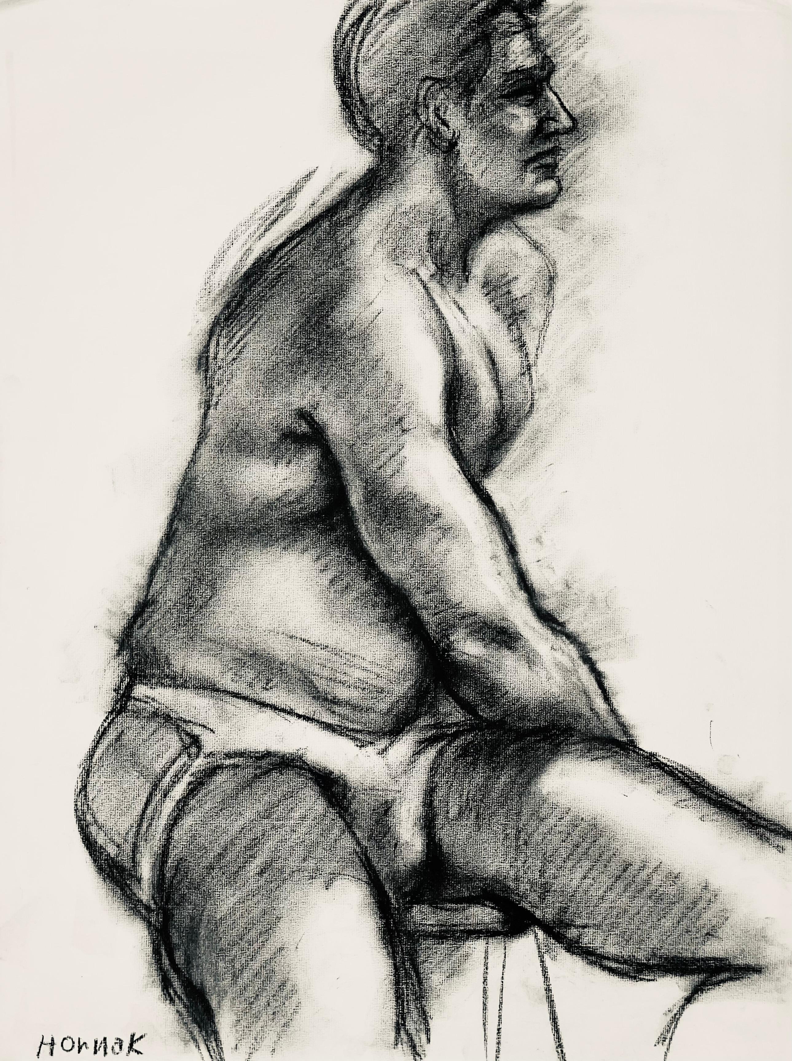 Artista: Ian Hornak (1944-2002)
Titolo: Studio di figura nuda maschile rinascimentale
Anno: circa 1964
Medio: Disegno originale su carta vélin
Dimensioni: 23 x 18 pollici
Condizioni: Buono
Provenienza: Proprietà di Ian Hornak, East Hampton, NY
Note: