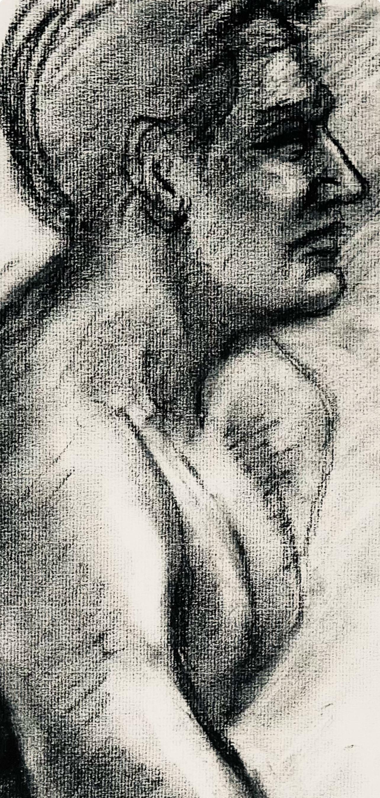 Studio di figura maschile rinascimentale, 1964, Ian Hornak - Disegno in vendita 3