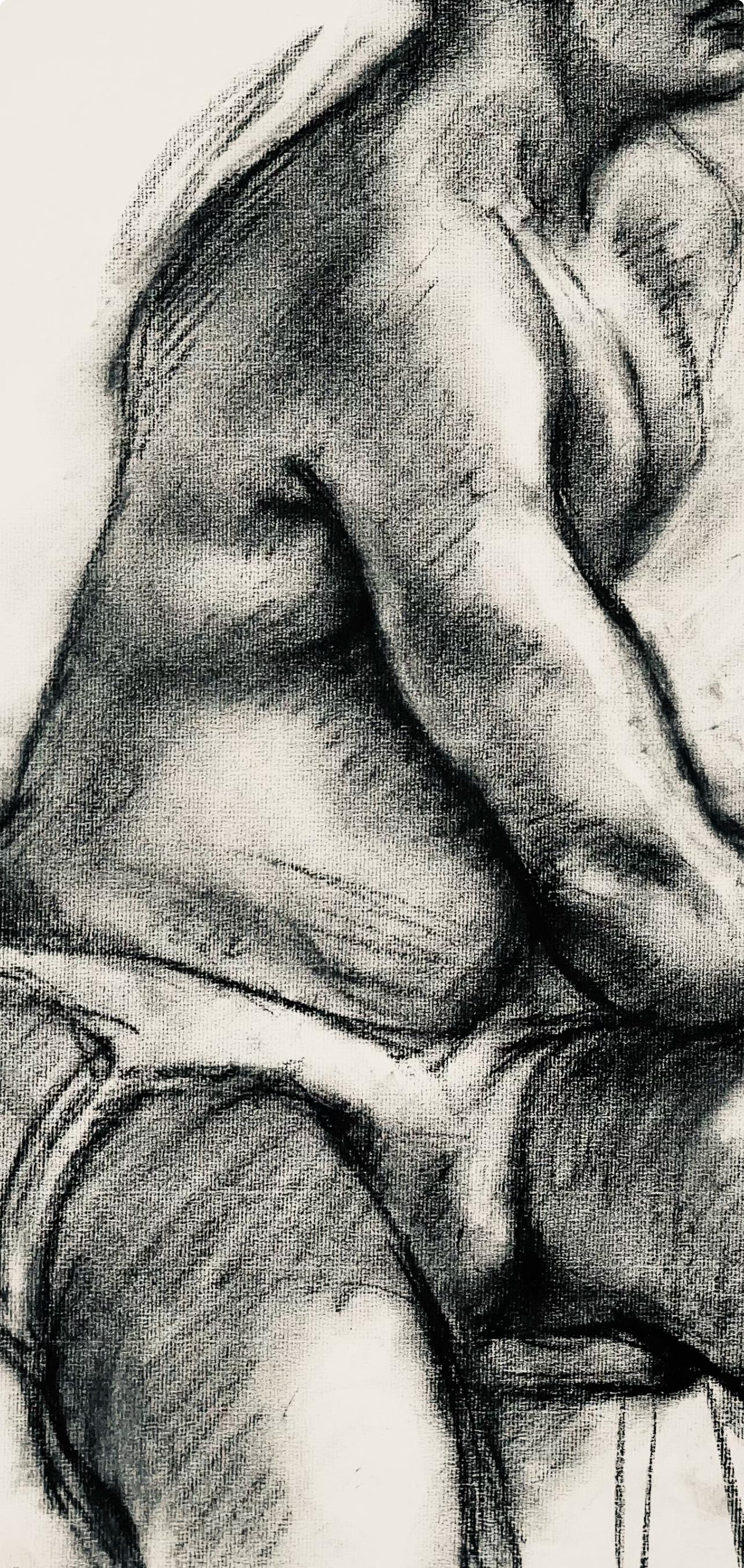 Studio di figura maschile rinascimentale, 1964, Ian Hornak - Disegno in vendita 4