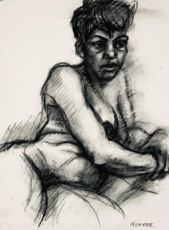 Renaissance Female Nude Figure Study, 1964, Ian Hornak — Drawing