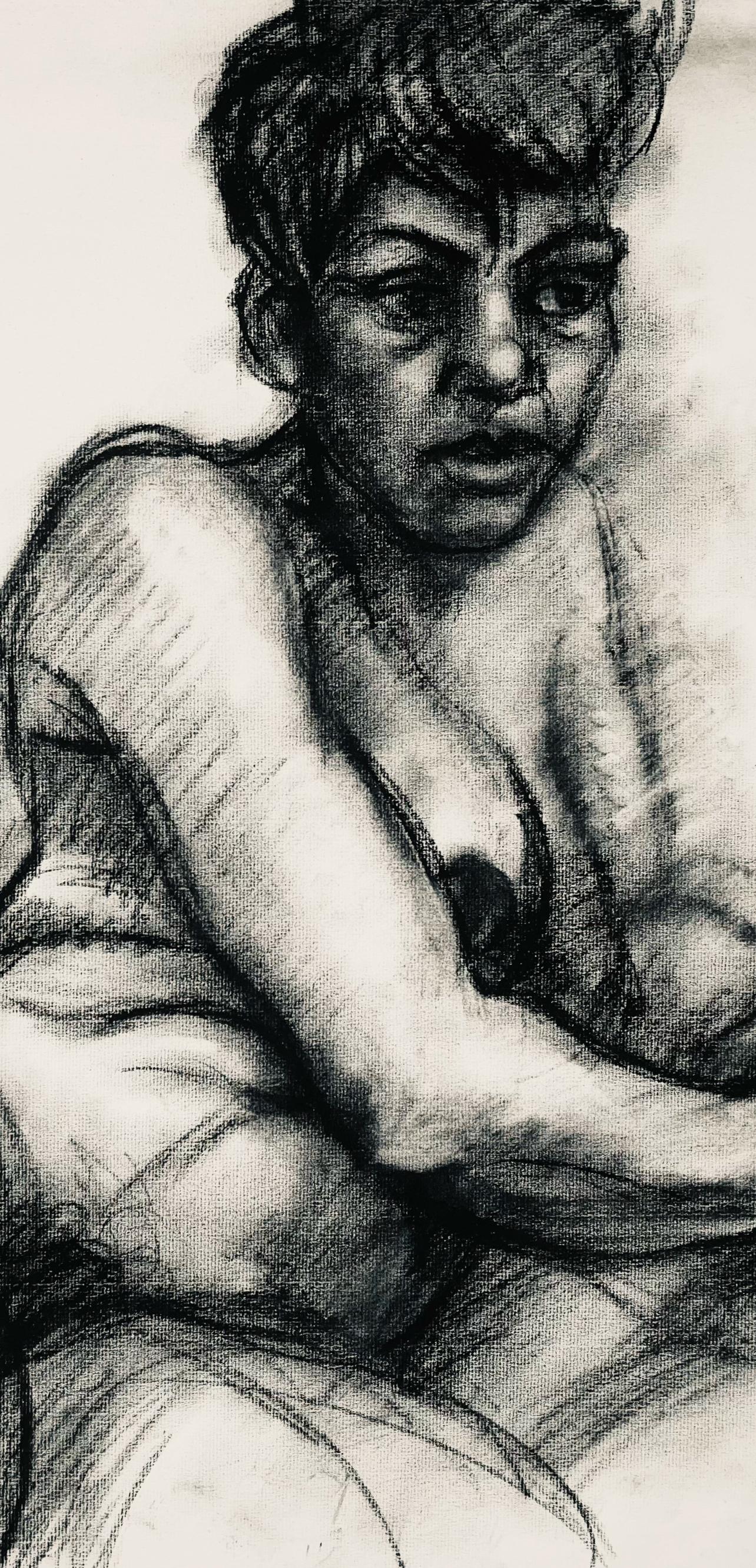 Renaissance Female Nude Figure Study, 1964, Ian Hornak — Drawing For Sale 1