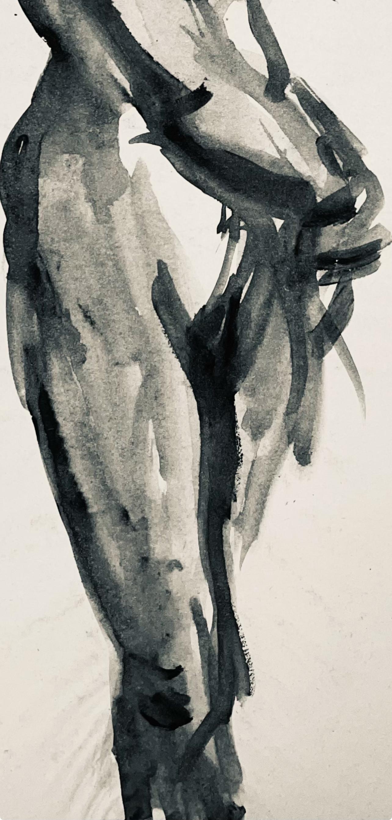 Renaissance Female Nude Figure Study, 1964, Ian Hornak — Drawing For Sale 3