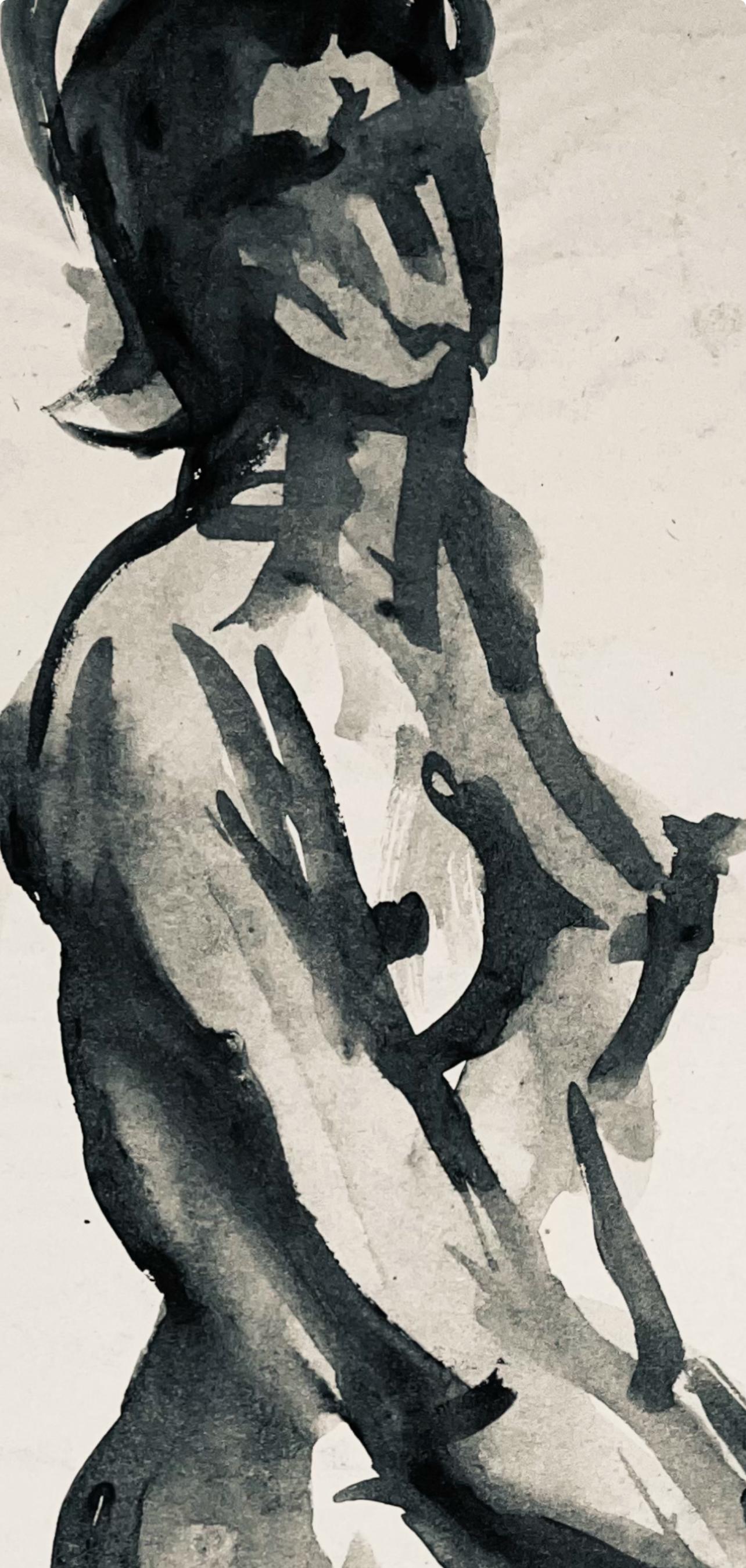 Renaissance Female Nude Figure Study, 1964, Ian Hornak — Drawing For Sale 2