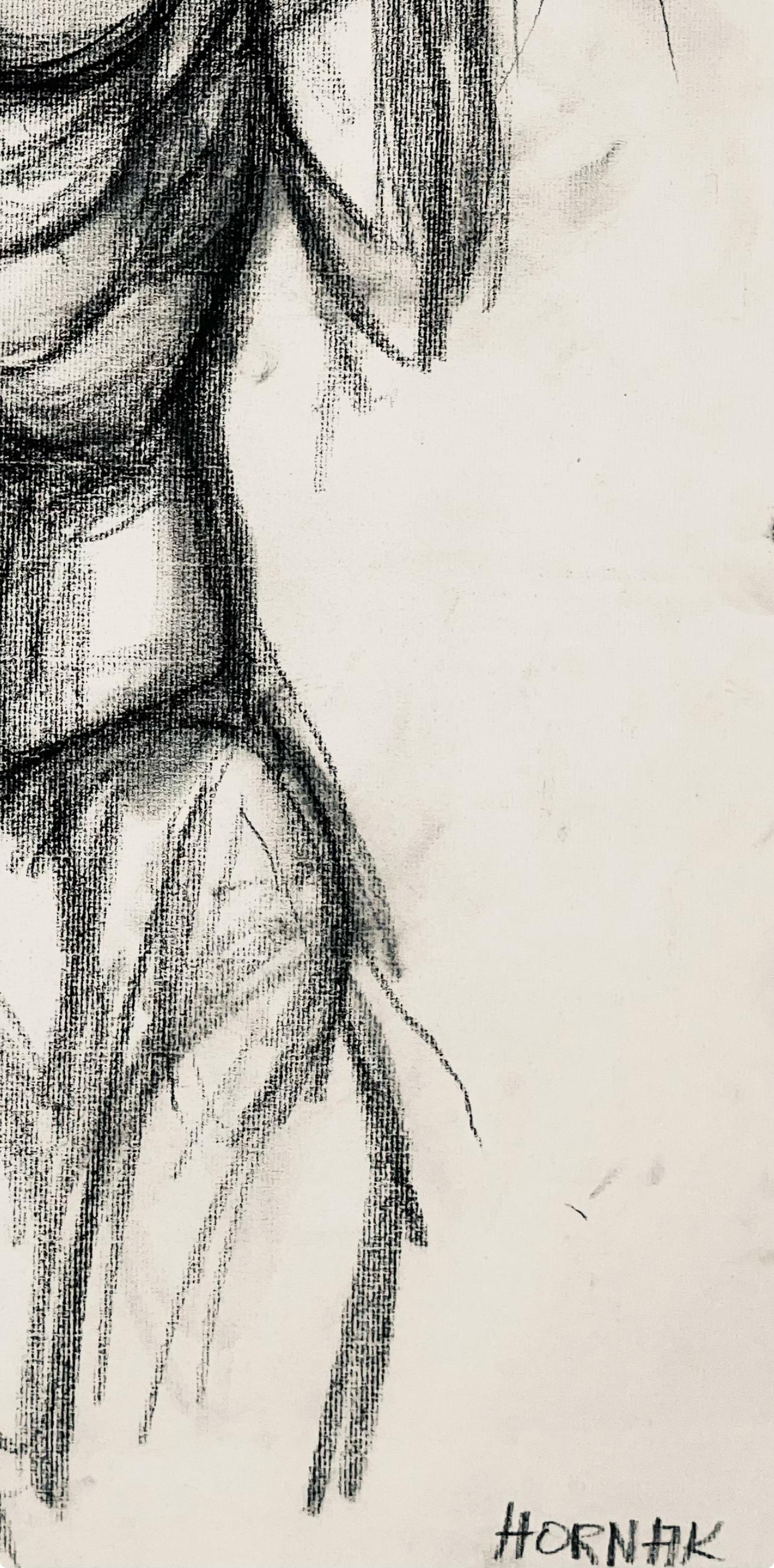 Studio di figura femminile rinascimentale, 1964, Ian Hornak - Disegno in vendita 3