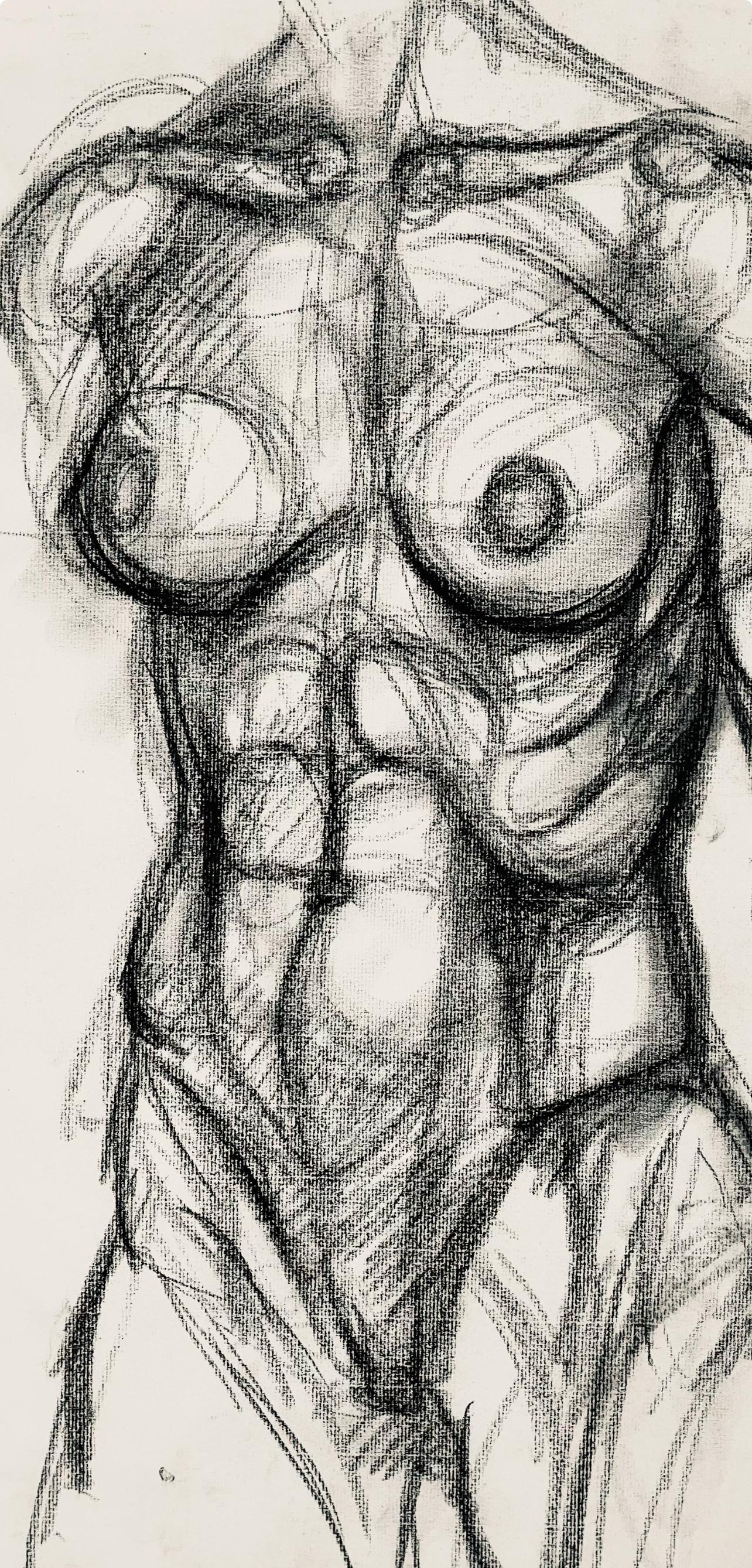 Studio di figura femminile rinascimentale, 1964, Ian Hornak - Disegno in vendita 1