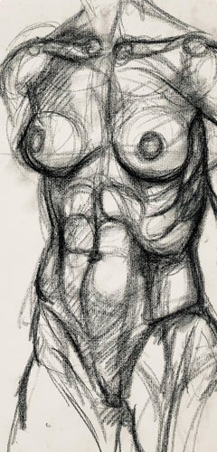 Renaissance Female Nude Figure Study, 1964, Ian Hornak — Drawing