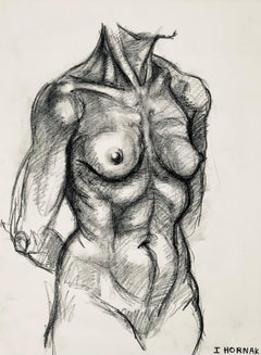 Estudio de figura desnuda femenina renacentista, 1964, Ian Hornak - Dibujo