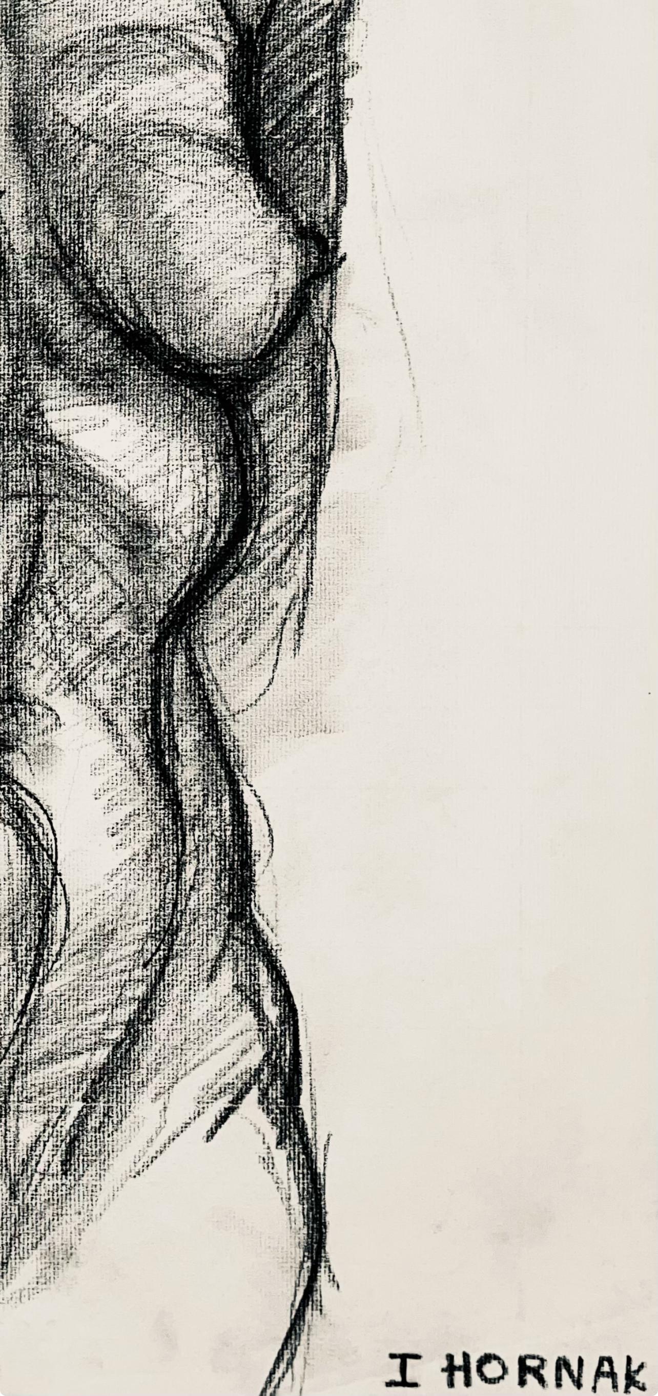 Studio di figura femminile rinascimentale, 1964, Ian Hornak - Disegno in vendita 5