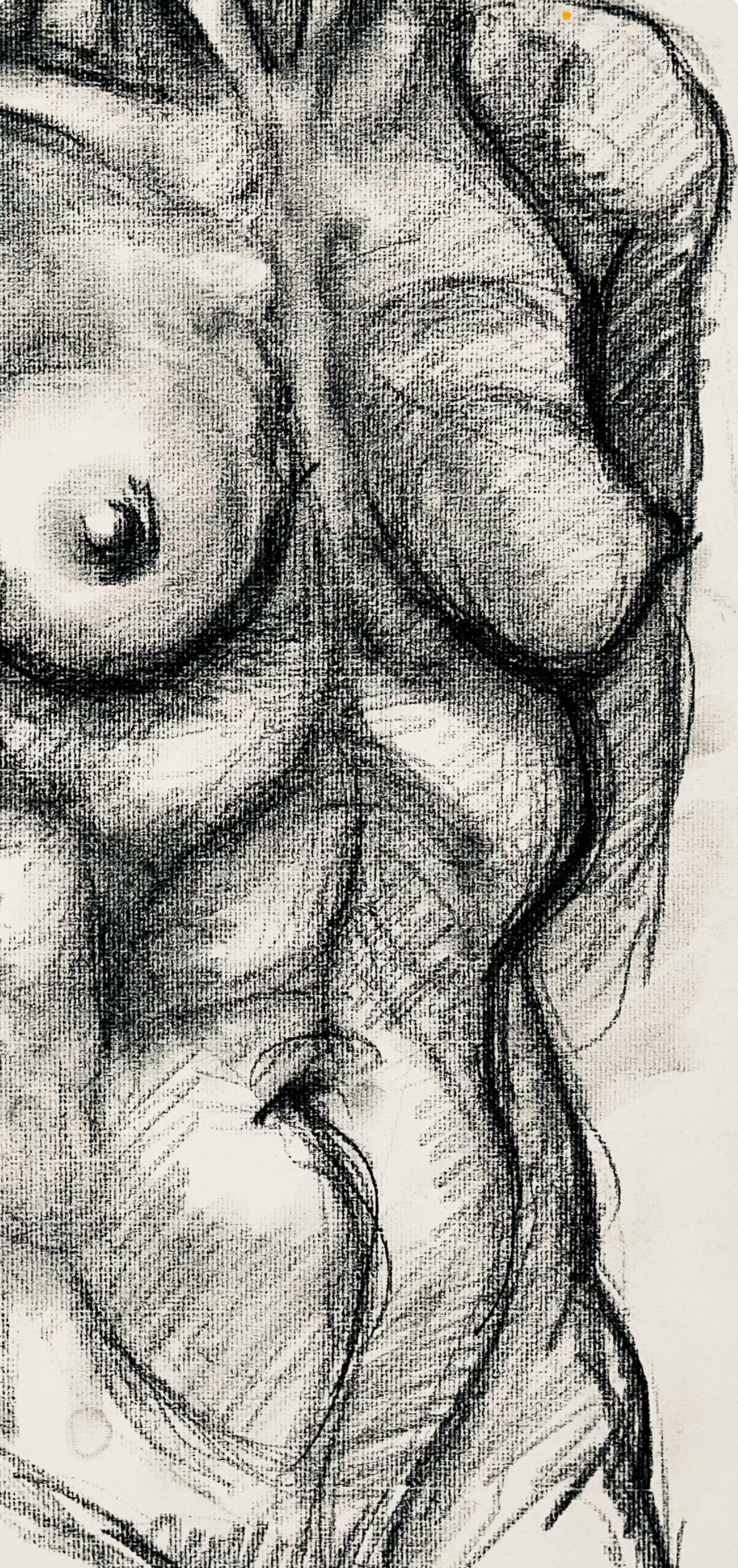 Studio di figura femminile rinascimentale, 1964, Ian Hornak - Disegno in vendita 4
