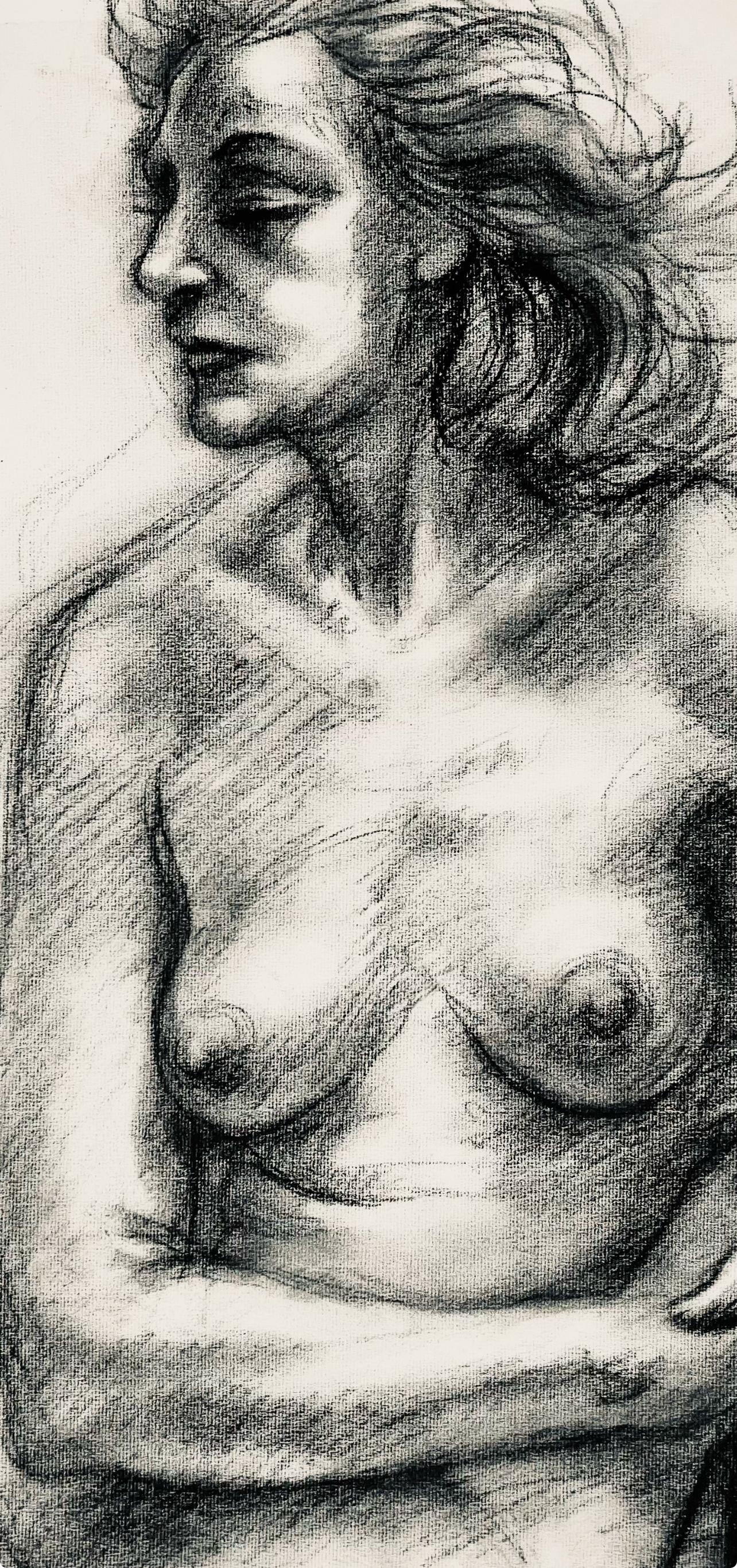 Studie eines weiblichen Renaissance-Akts, 1964, Ian Hornak - Zeichnung im Angebot 1
