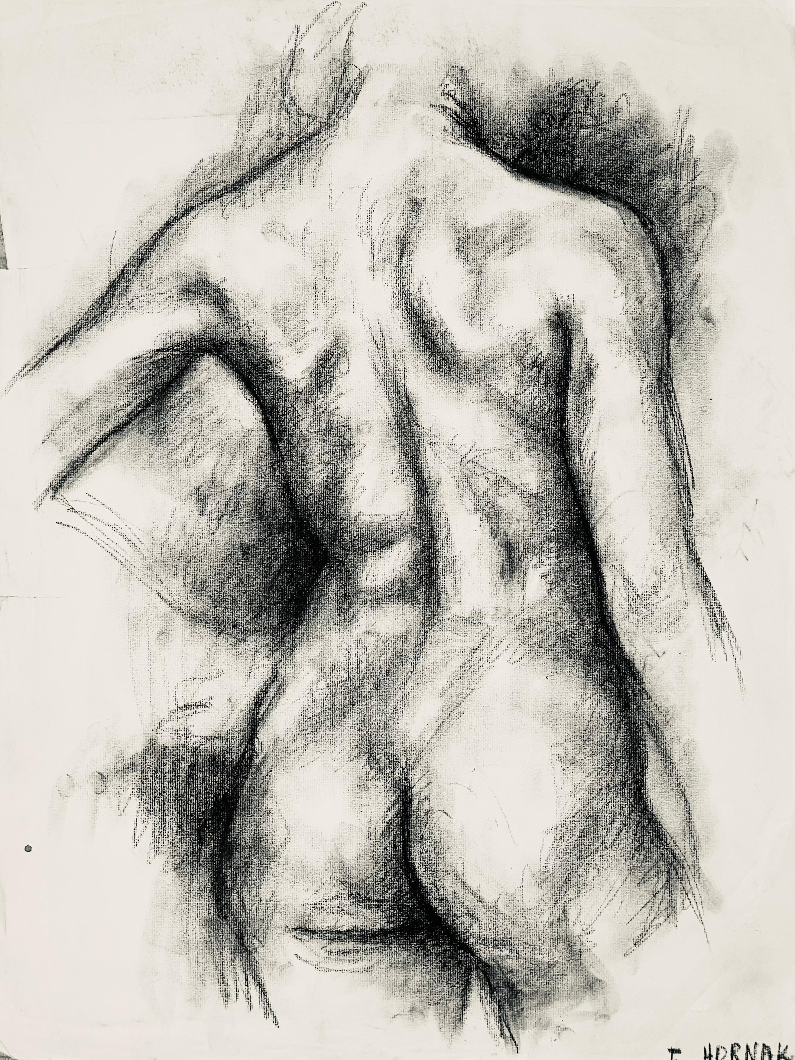 Artist: Ian Hornak (1944-2002)
Title: Renaissance Female Nude Figure Study
Year: circa 1964
Medium: Original drawing on vélin paper
Size: 18 x 23 inches
Condition: Good
Provenance: Estate of Ian Hornak, East Hampton, NY
Notes: Created during