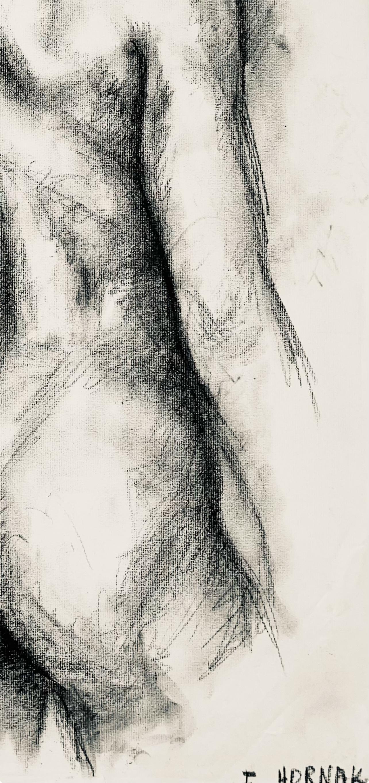 Renaissance Female Nude Figure Study, 1964, Ian Hornak — Drawing For Sale 4