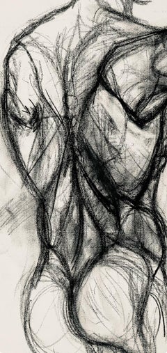 Renaissance Male Nude Figure Study, 1964, Ian Hornak — Drawing