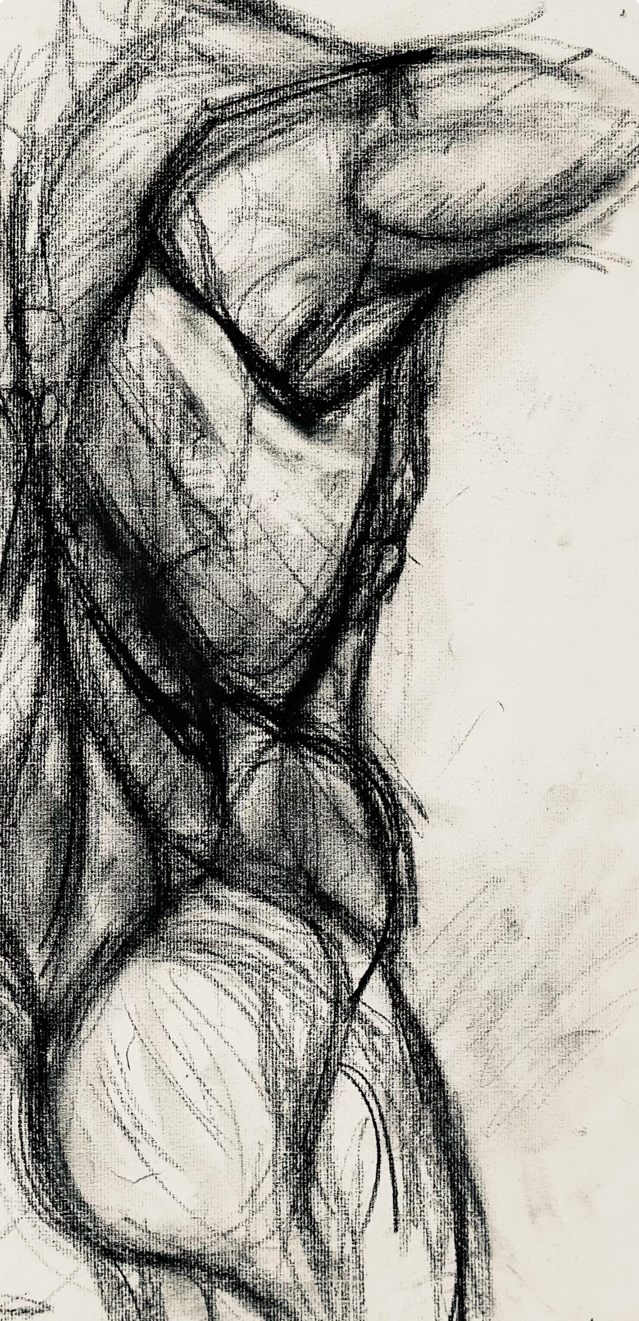Renaissance Male Nude Figure Study, 1964, Ian Hornak — Drawing For Sale 2