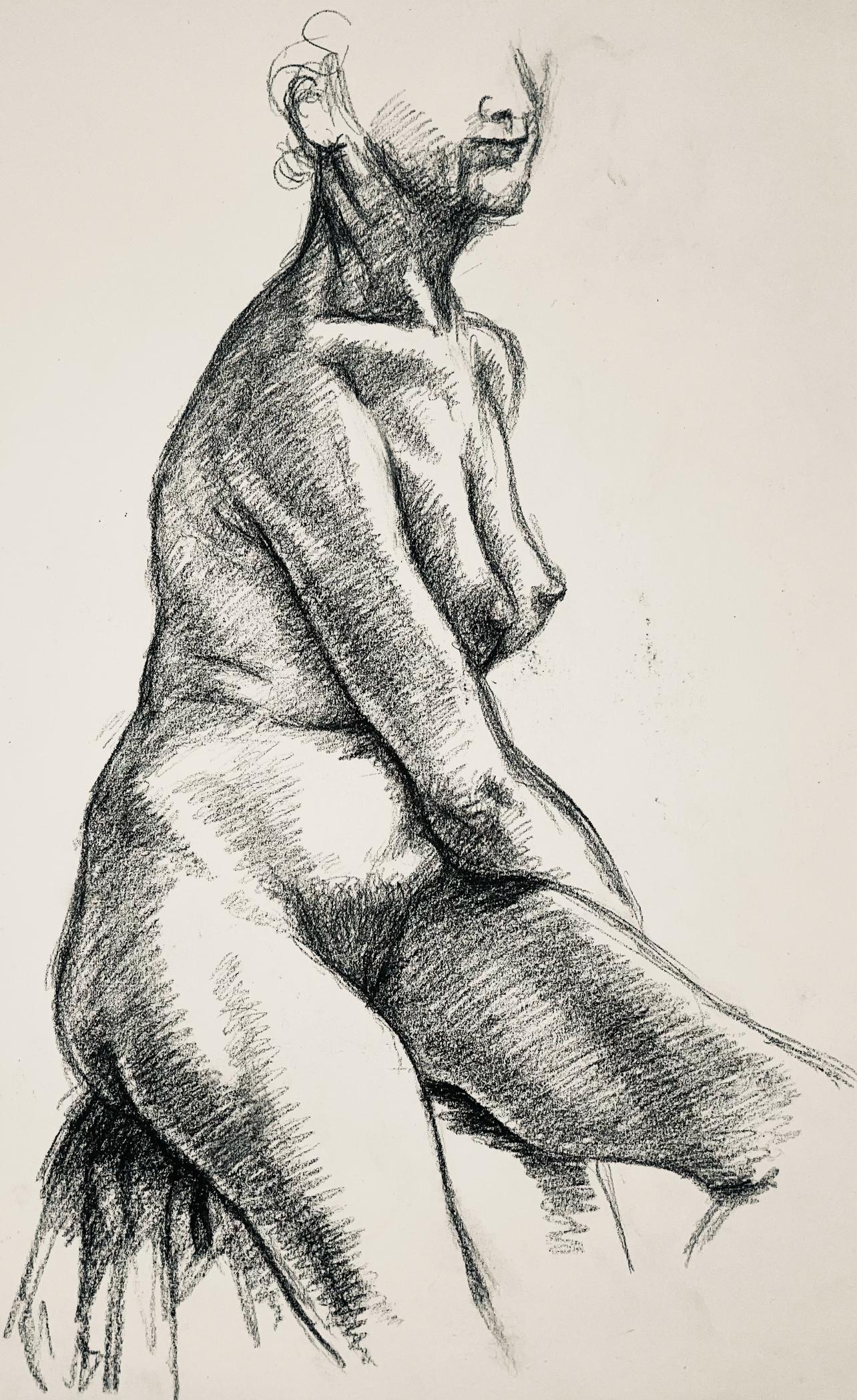 Artist: Ian Hornak (1944-2002)
Title: Renaissance Female Nude Figure Study
Year: circa 1963
Medium: Original drawing on vélin paper
Size: 23 x 18 inches
Condition: Good
Provenance: Estate of Ian Hornak, East Hampton, NY
Notes: Created during