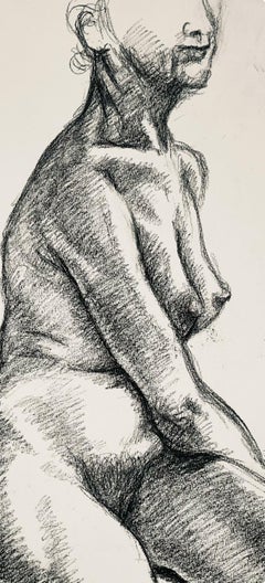 Renaissance Female Nude Figure Study, 1963, Ian Hornak — Drawing