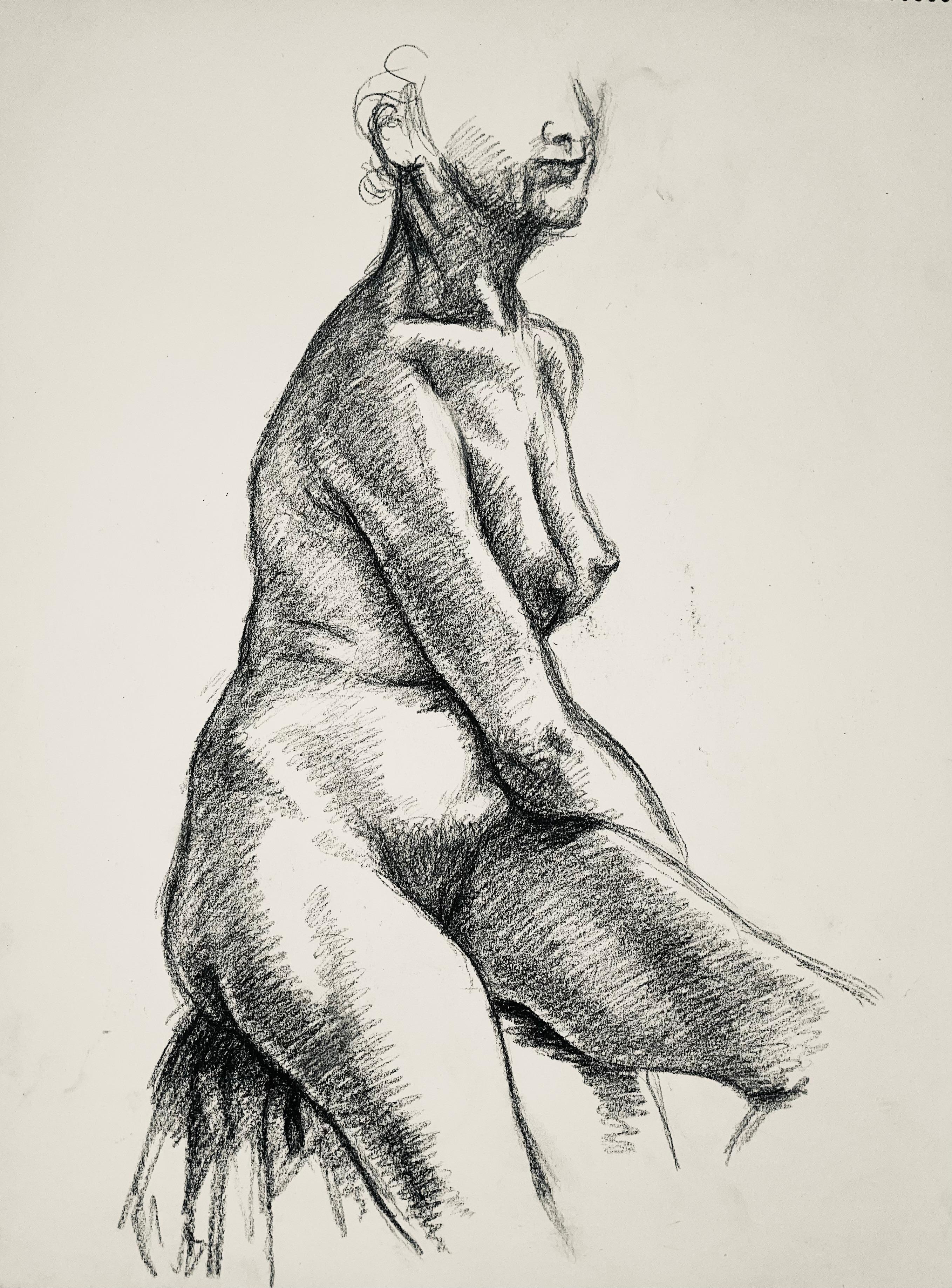 Renaissance Female Nude Figure Study, 1963, Ian Hornak — Drawing For Sale 4