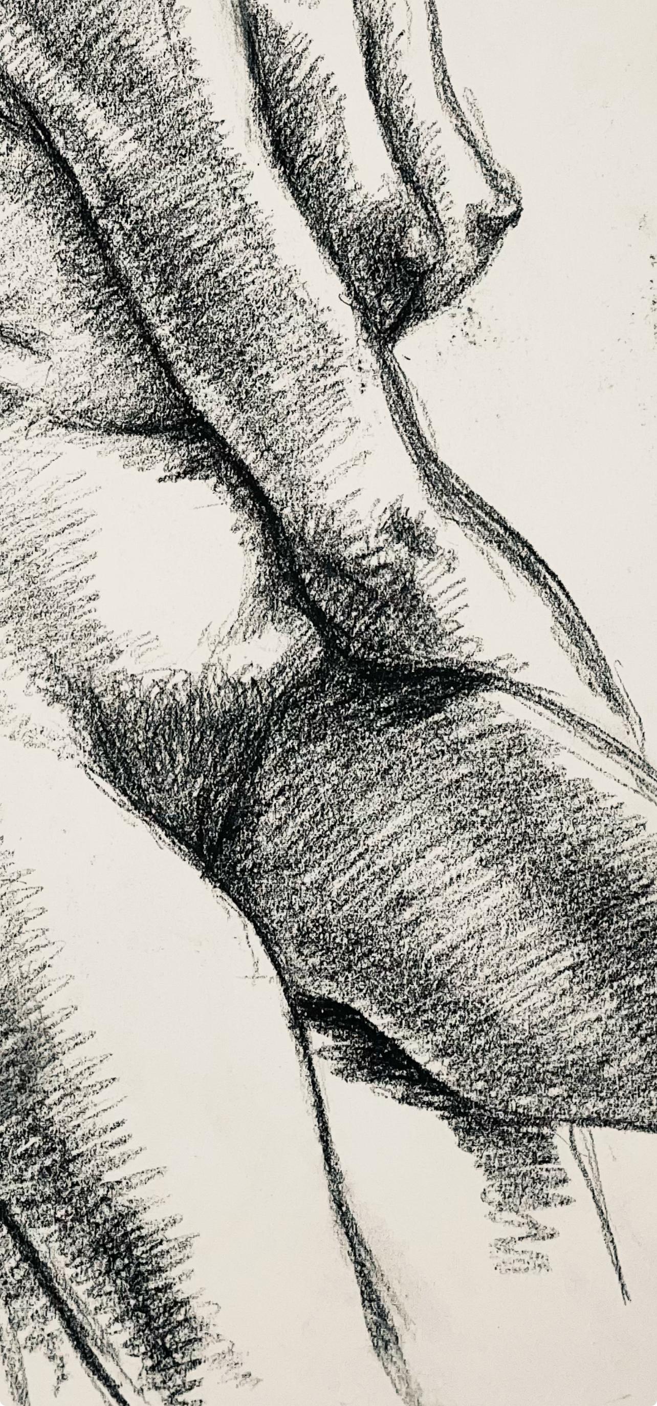 Renaissance Female Nude Figure Study, 1963, Ian Hornak — Drawing For Sale 3