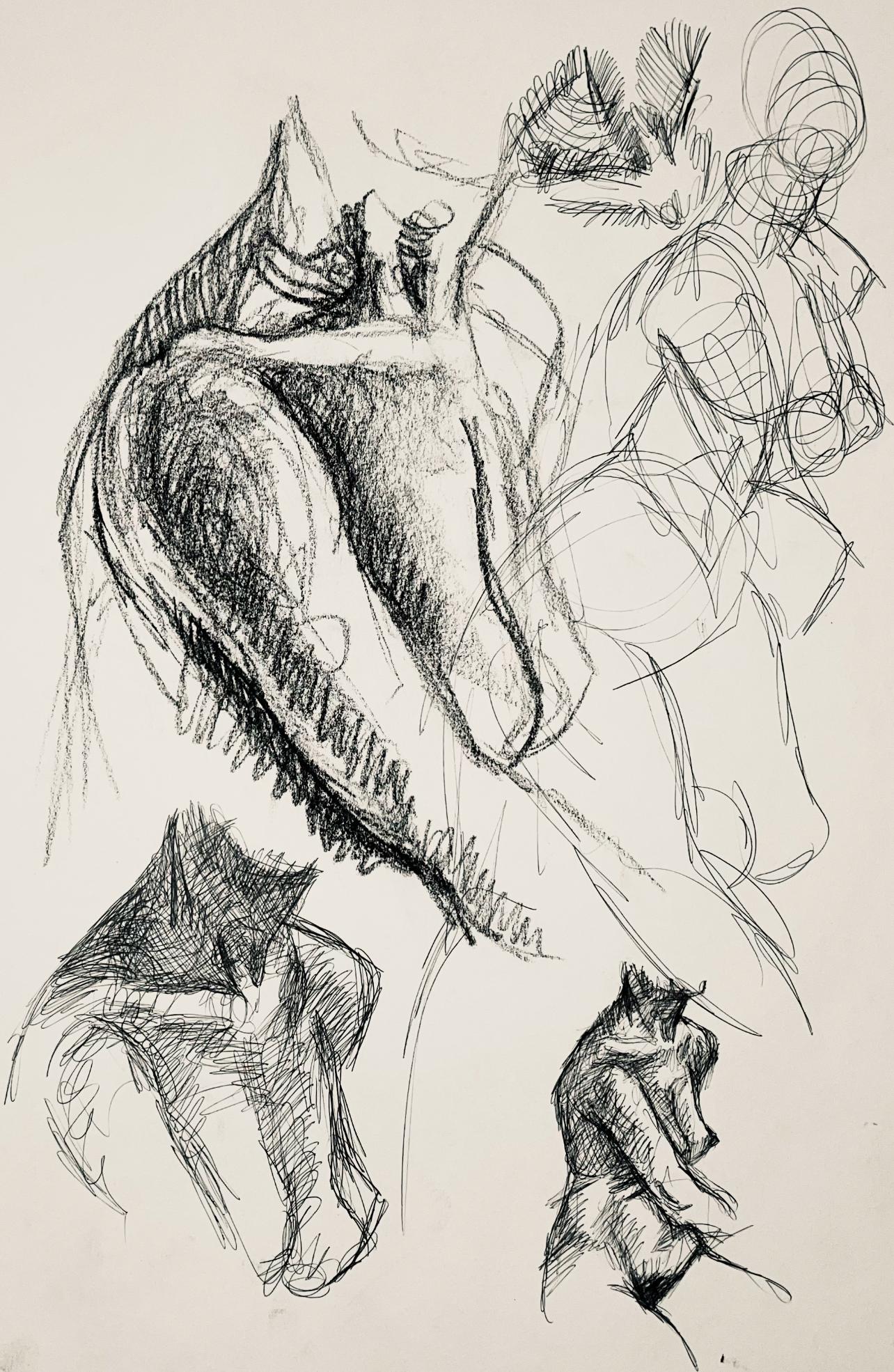 Artist: Ian Hornak (1944-2002)
Title: Renaissance Female Nude Figure Study
Year: circa 1963
Medium: Original drawing on vélin paper
Size: 23 x 18 inches
Condition: Good
Provenance: Estate of Ian Hornak, East Hampton, NY
Notes: Created during