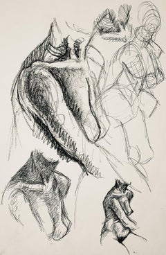 Renaissance Female Nude Figure Study, 1963, Ian Hornak — Drawing