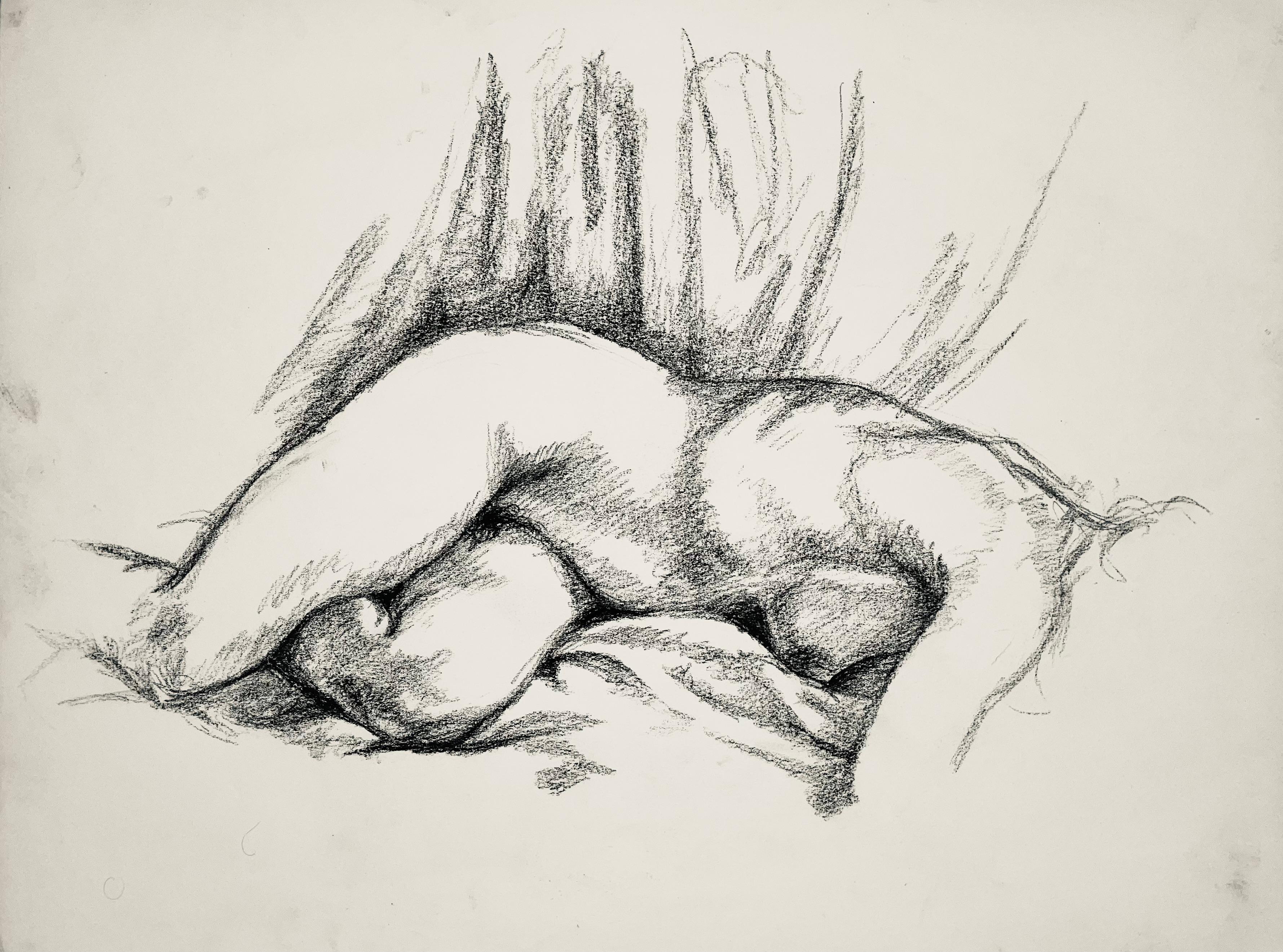Étude de figure de nu féminin de la Renaissance, 1963, Ian Hornak - Dessin en vente 4