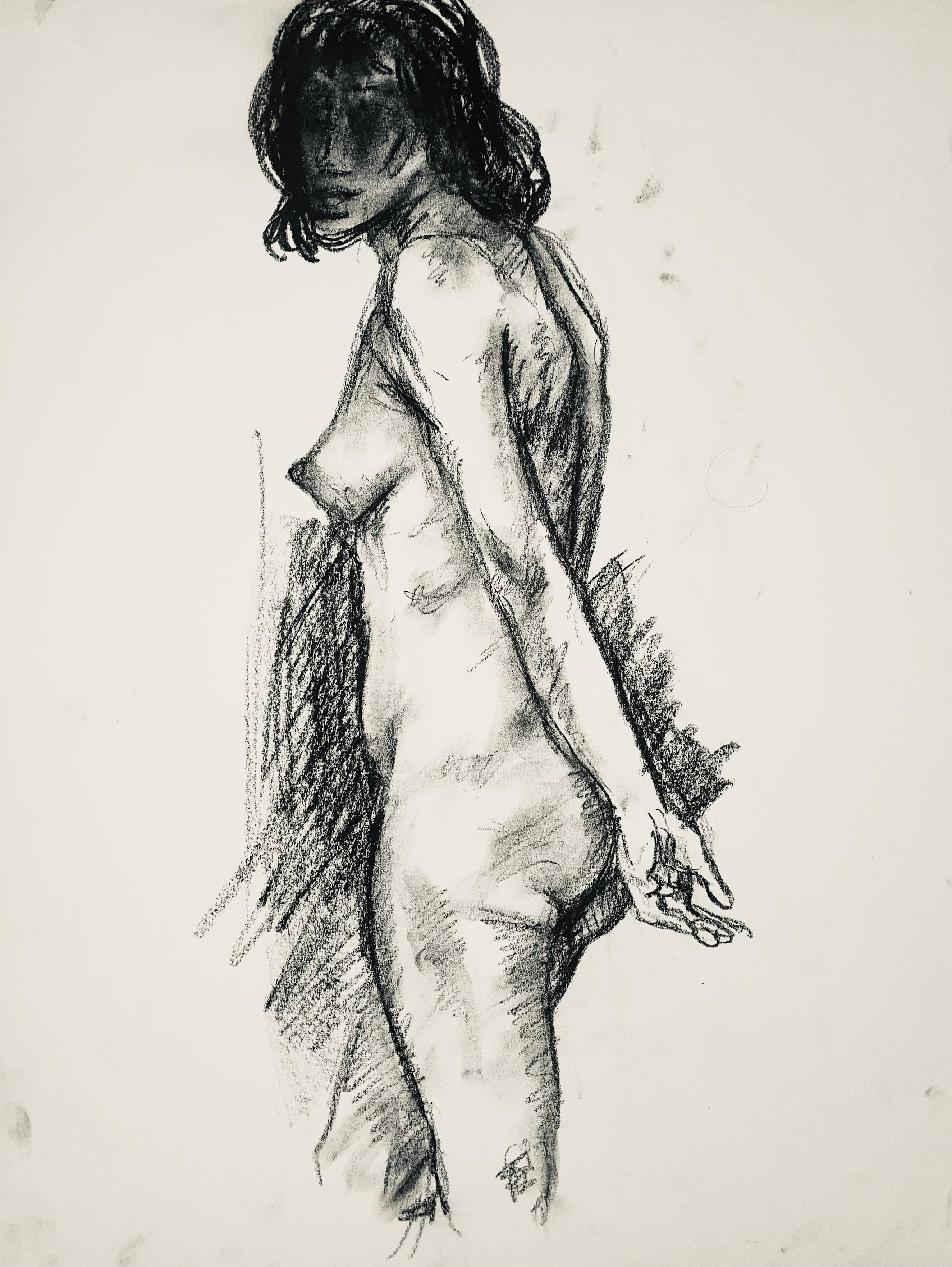 Studio di figura femminile rinascimentale, 1963, Ian Hornak - Disegno in vendita 3