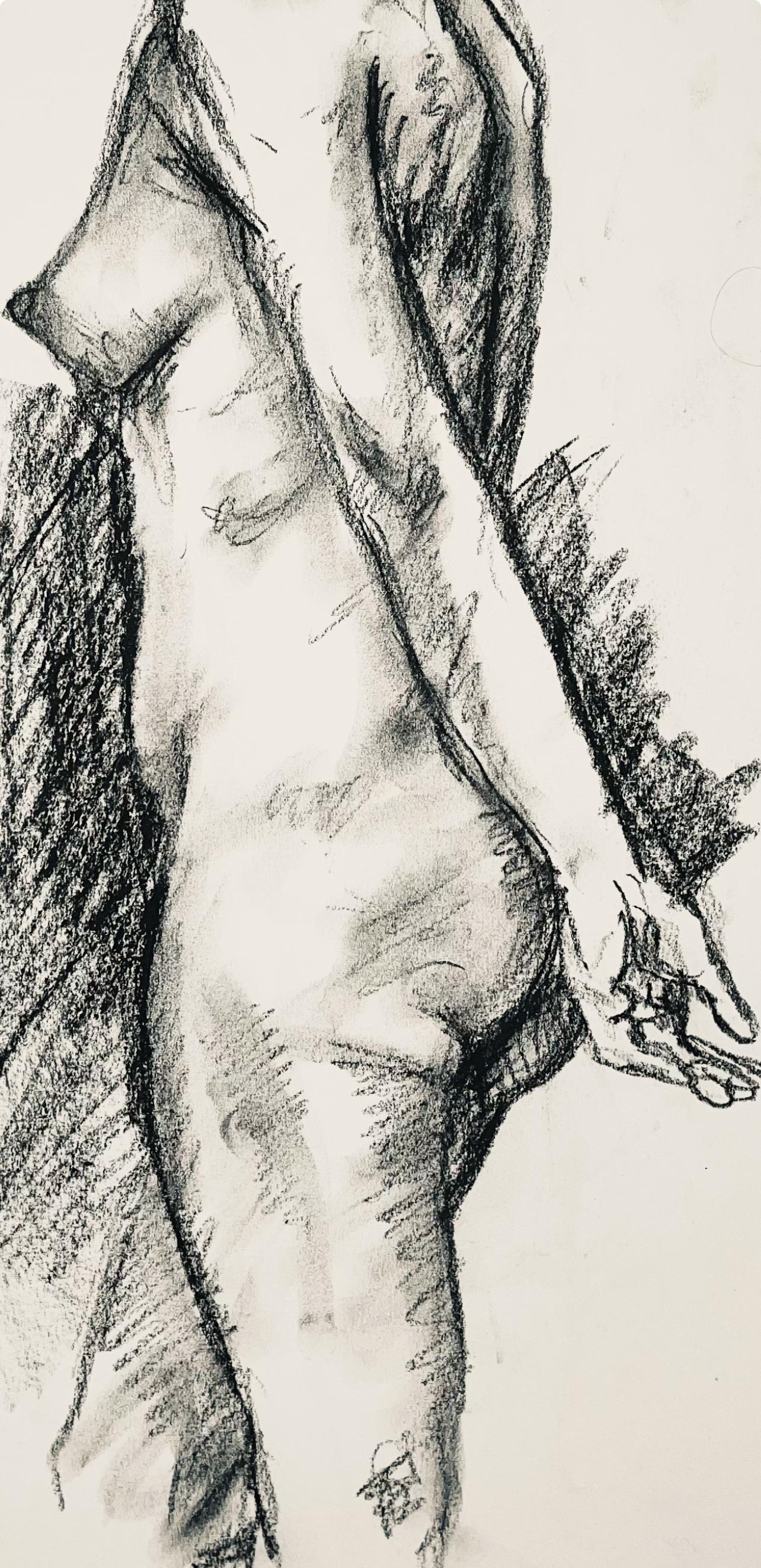 Studio di figura femminile rinascimentale, 1963, Ian Hornak - Disegno in vendita 2