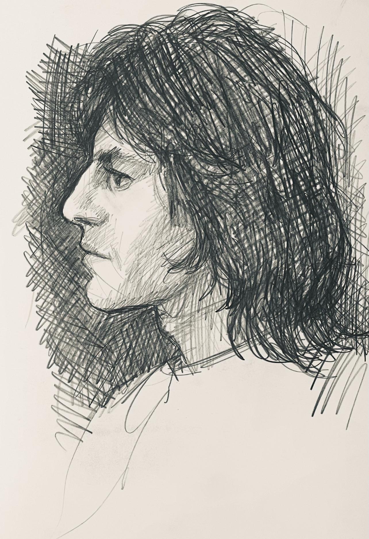 Männliche Renaissance-Figurstudie, 1964, Ian Hornak - Zeichnung