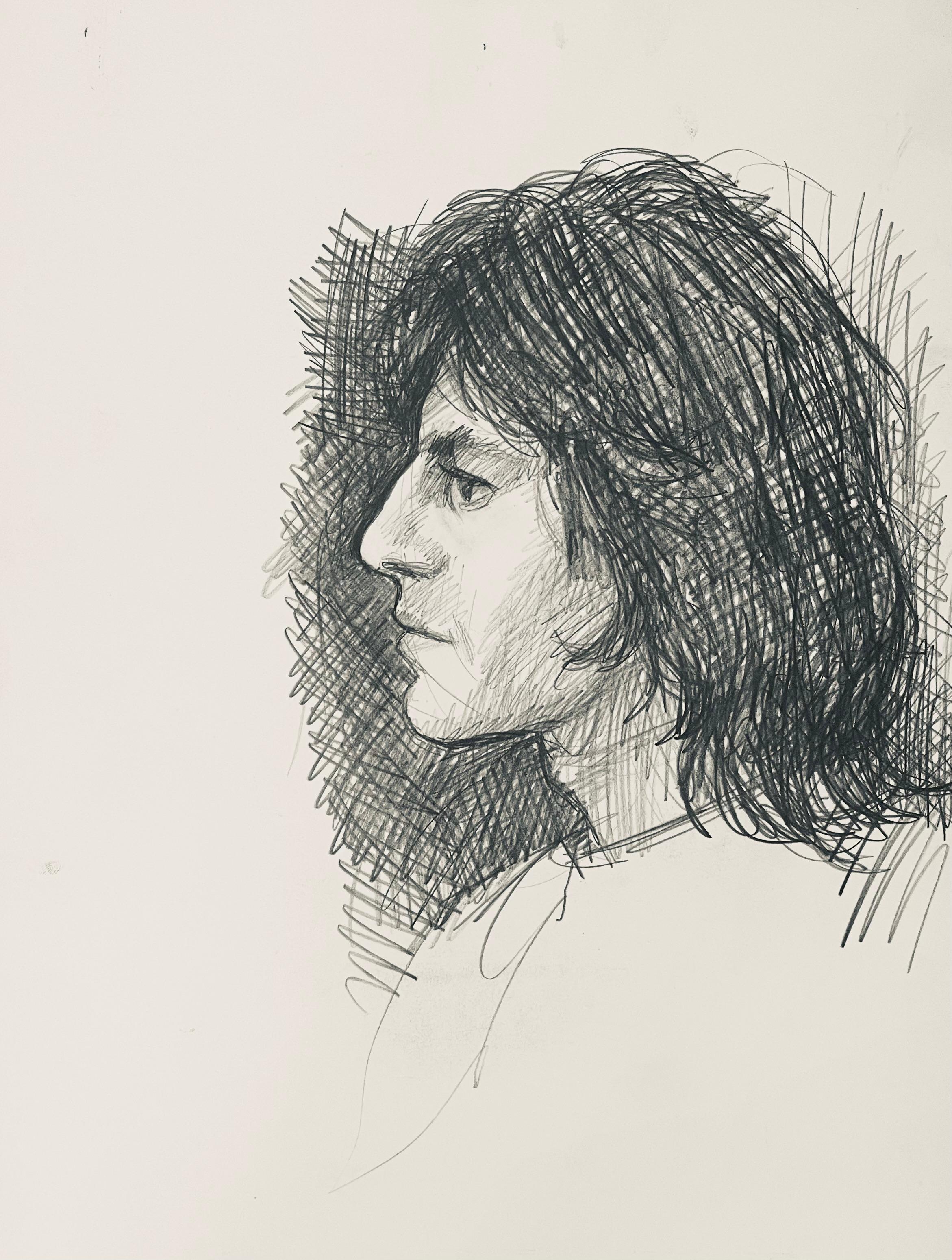 Studio di figura maschile rinascimentale, 1964, Ian Hornak - Disegno in vendita 4