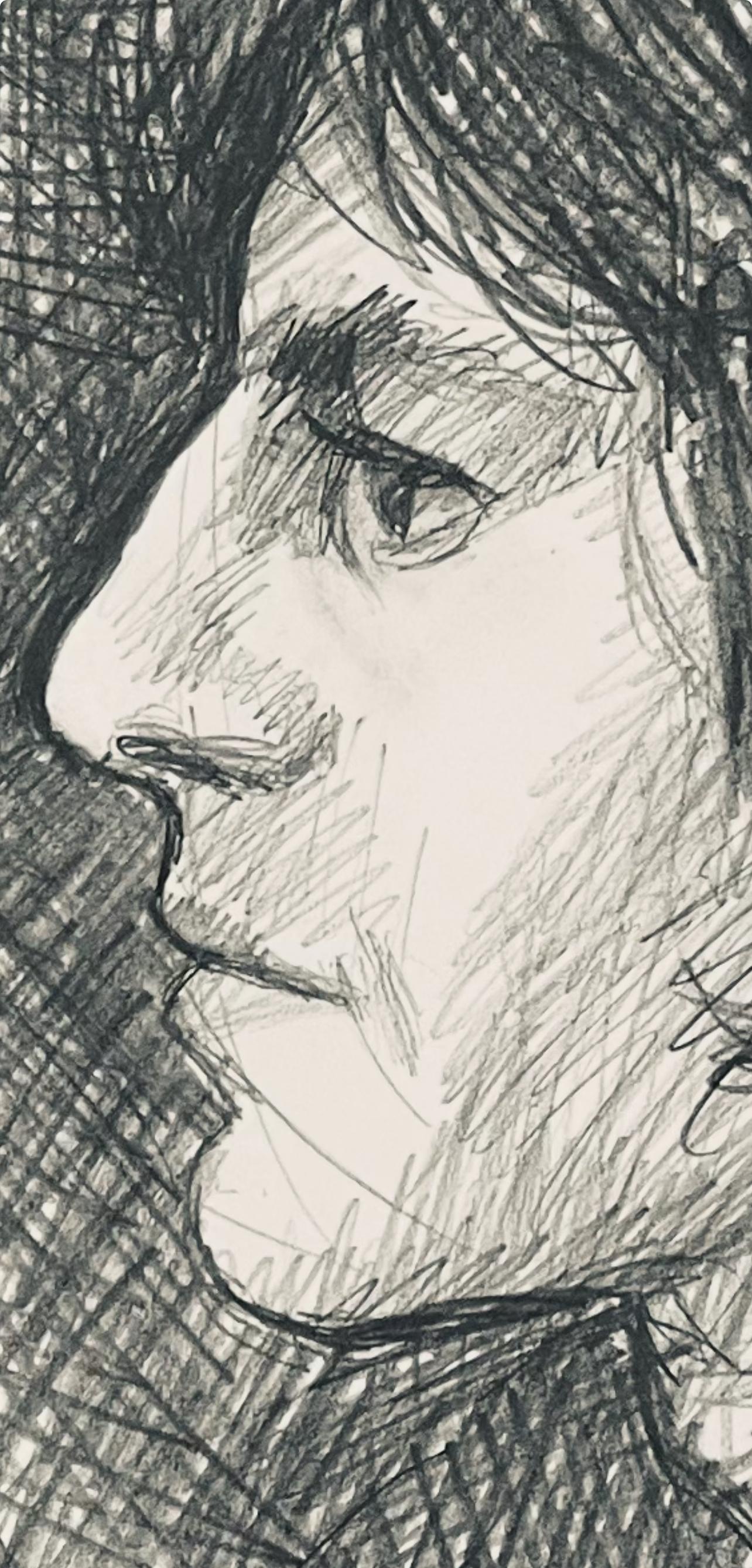 Studio di figura maschile rinascimentale, 1964, Ian Hornak - Disegno in vendita 3