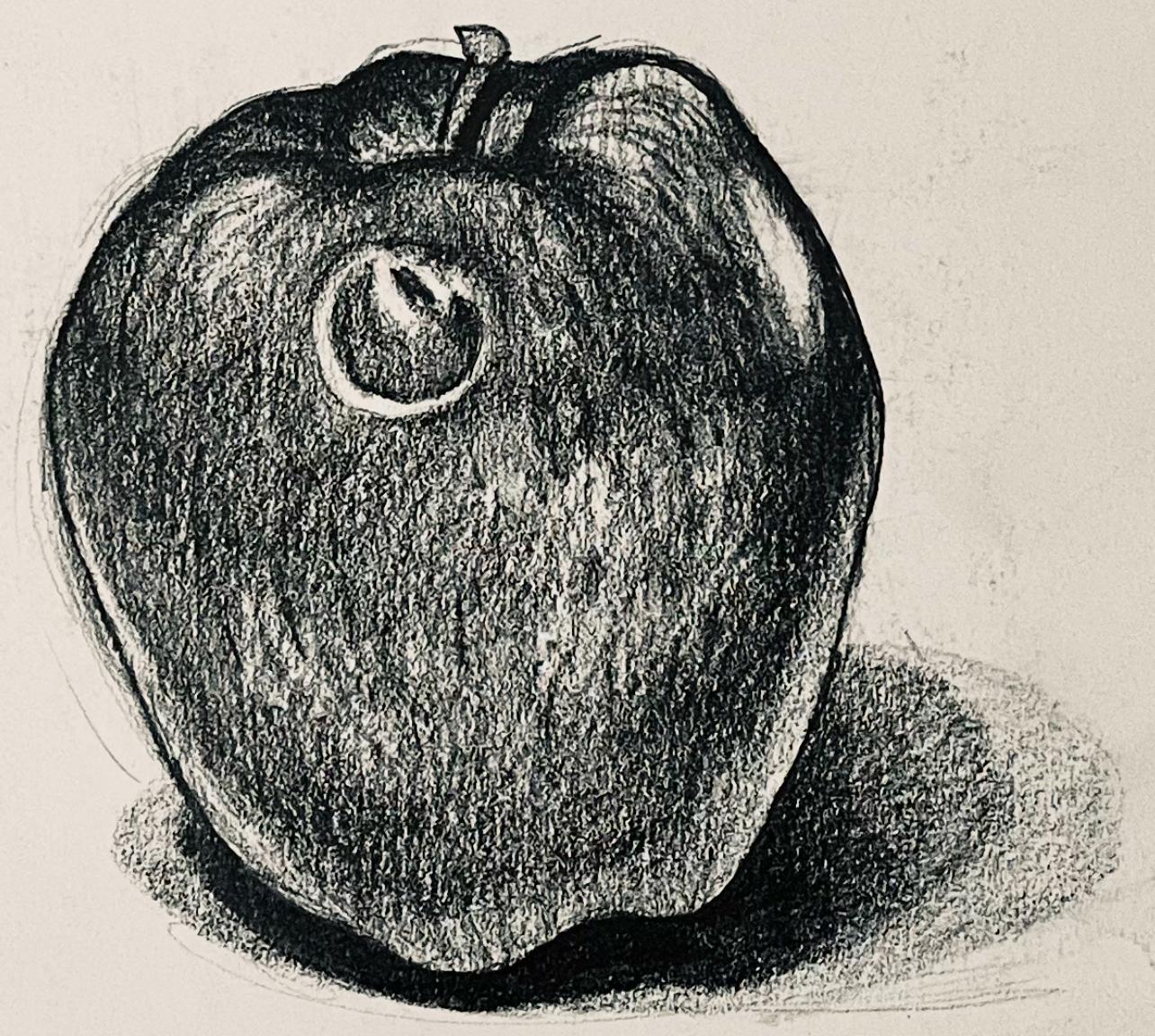 Apfel-Studie, 1985, Ian Hornak - Zeichnung