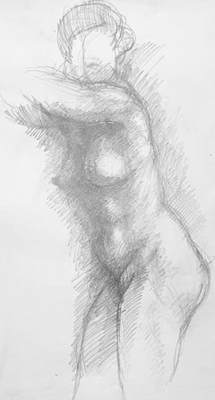 Étude de figure de nu féminin de la Renaissance, 1963, Ian Hornak - Dessin