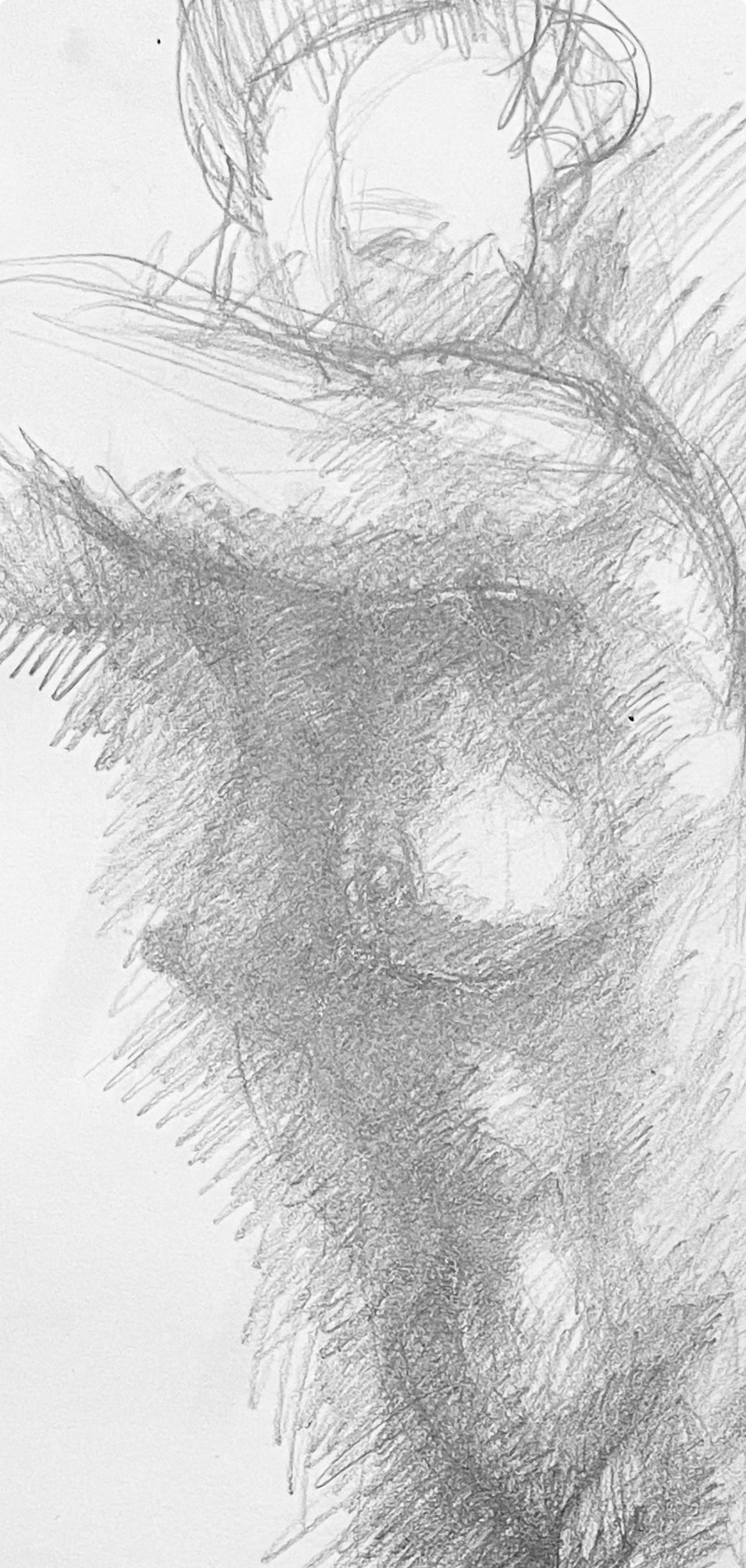 Renaissance Female Nude Figure Study, 1963, Ian Hornak — Drawing For Sale 1