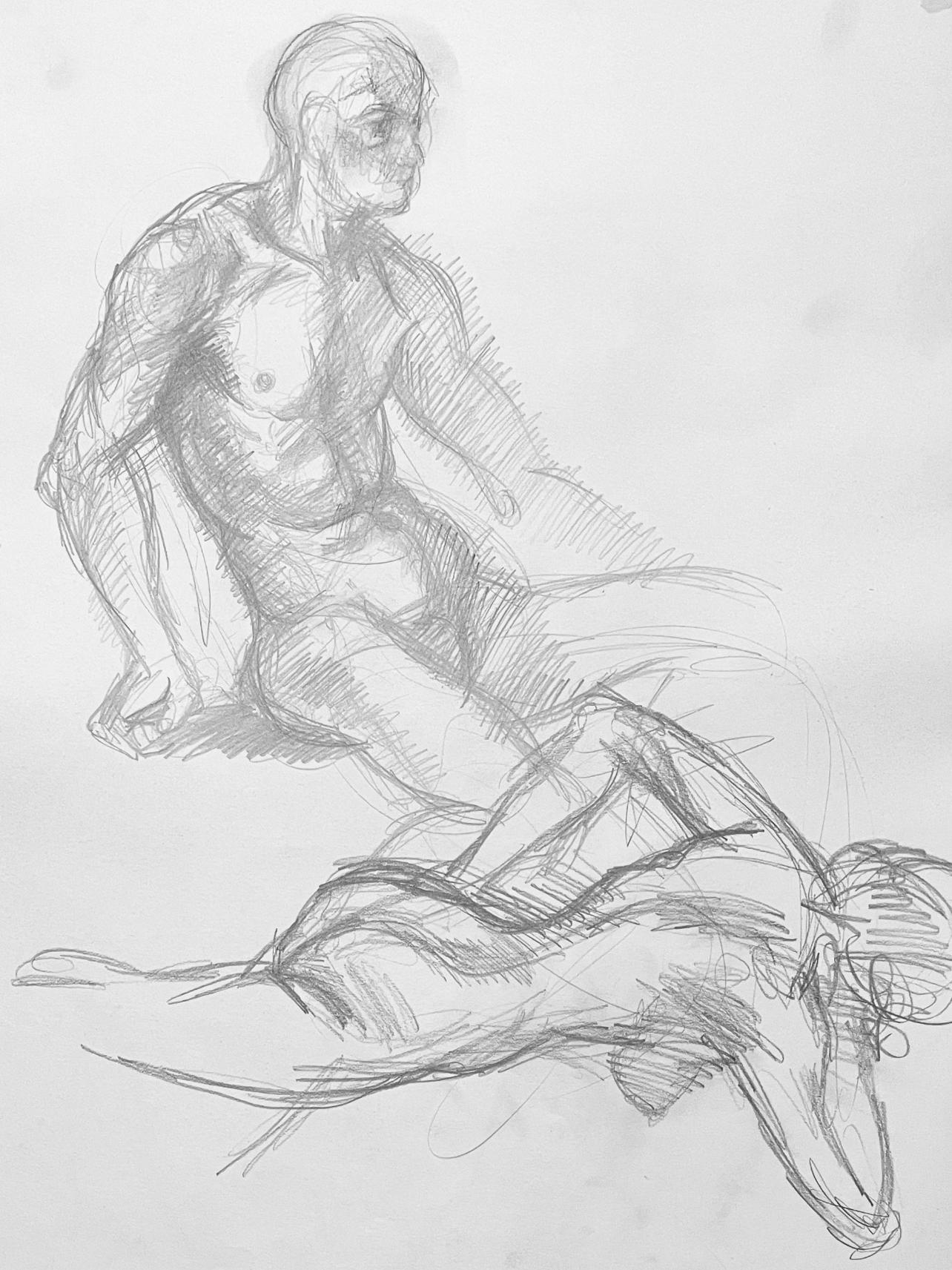 Artista: Ian Hornak (1944-2002)
Título: Estudio de desnudo masculino y femenino del Renacimiento
Año: hacia 1963
Medio: Dibujo original sobre papel vélin Strathmore
Tamaño: 23 x 18 pulgadas
Estado: Bueno
Procedencia: Patrimonio de Ian Hornak, East
