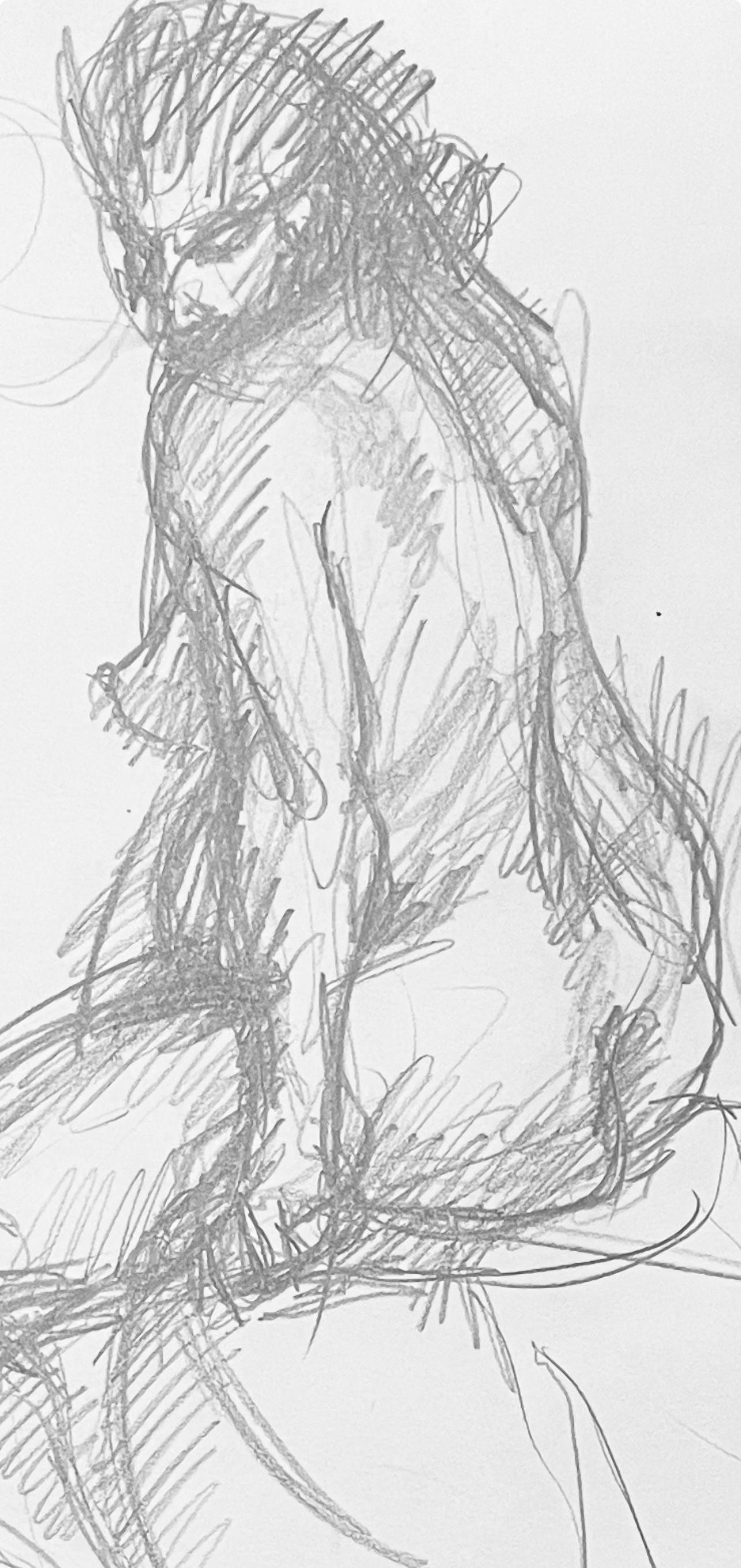 Renaissance Female Nude Figure Study, 1963, Ian Hornak — Drawing For Sale 2