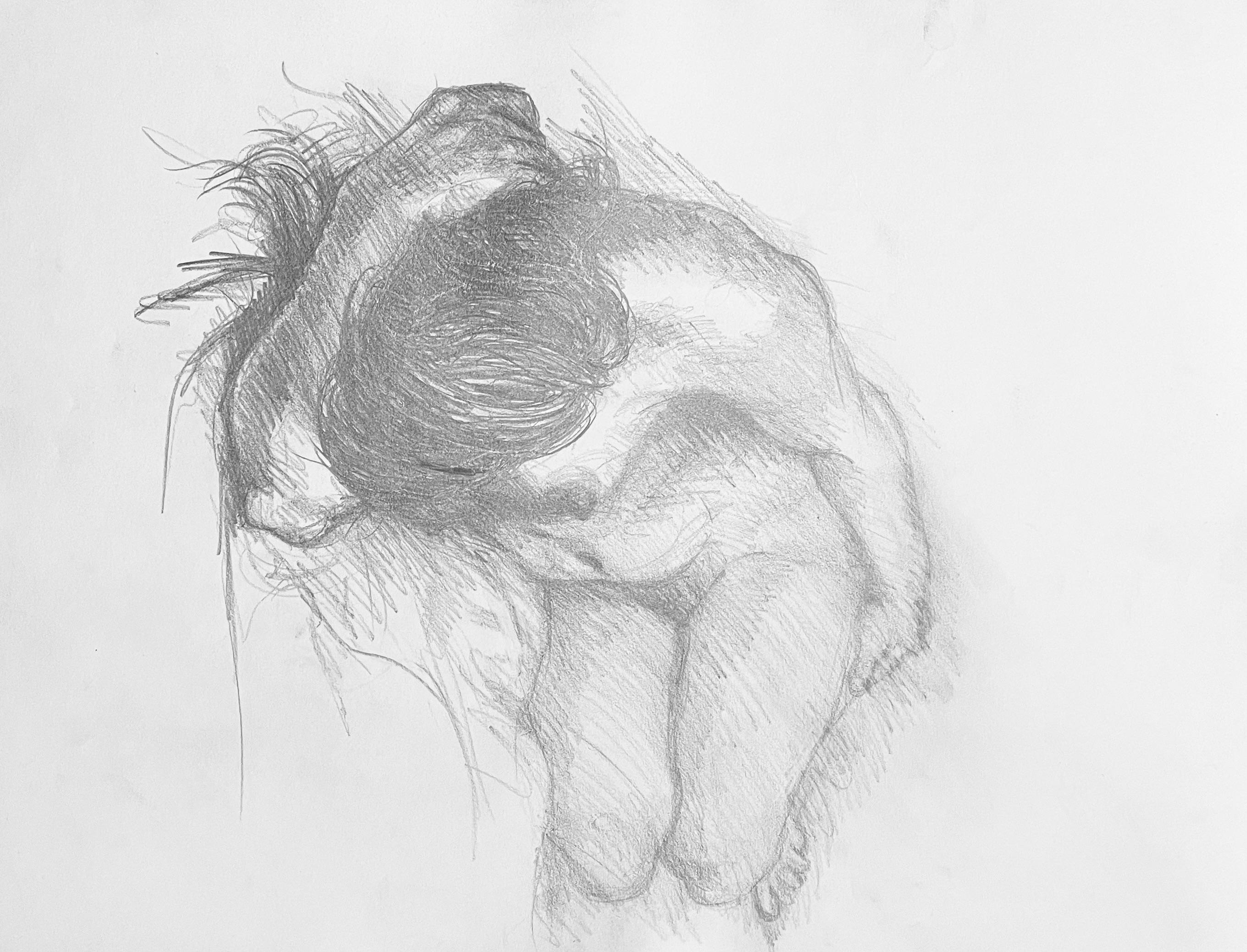 Renaissance Female Nude Figure Study, 1963, Ian Hornak — Drawing For Sale 4