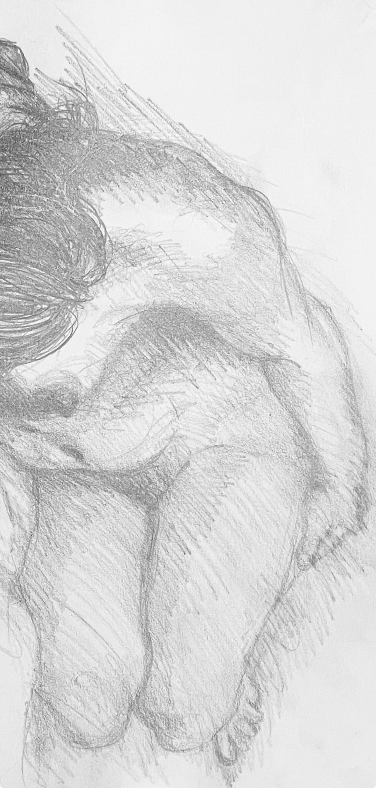 Renaissance Female Nude Figure Study, 1963, Ian Hornak — Drawing For Sale 3