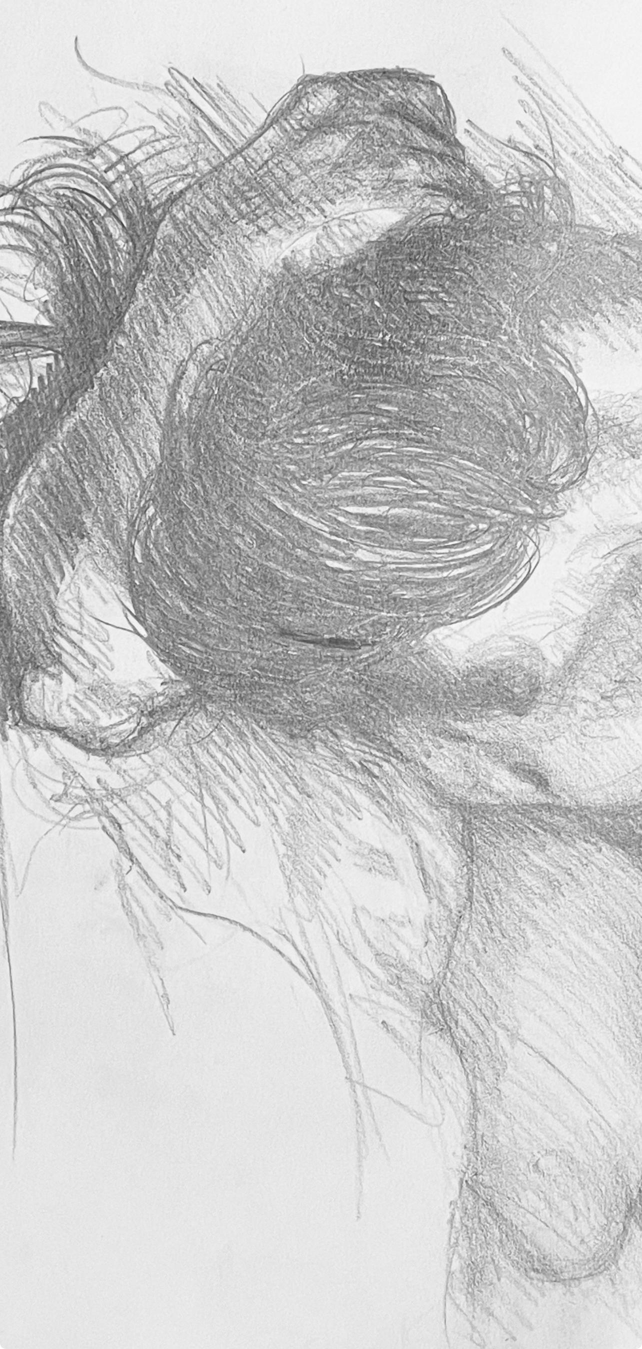 Renaissance Female Nude Figure Study, 1963, Ian Hornak — Drawing For Sale 2