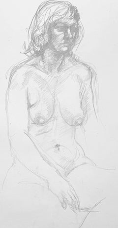 Renaissance Female Nude Figure Study, 1963, Ian Hornak — Drawing