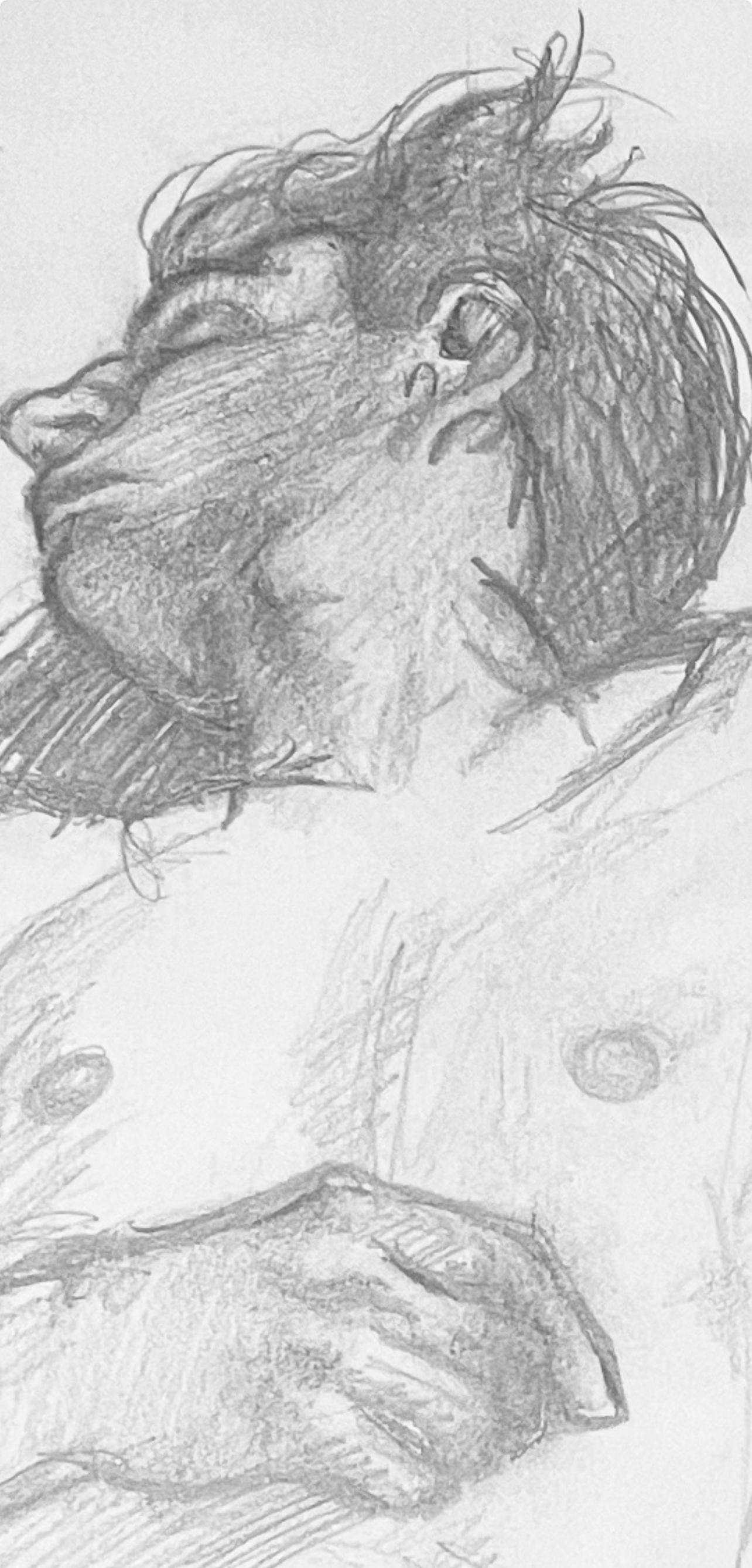 Renaissance Male Nude Figure Study, 1963, Ian Hornak — Drawing For Sale 2