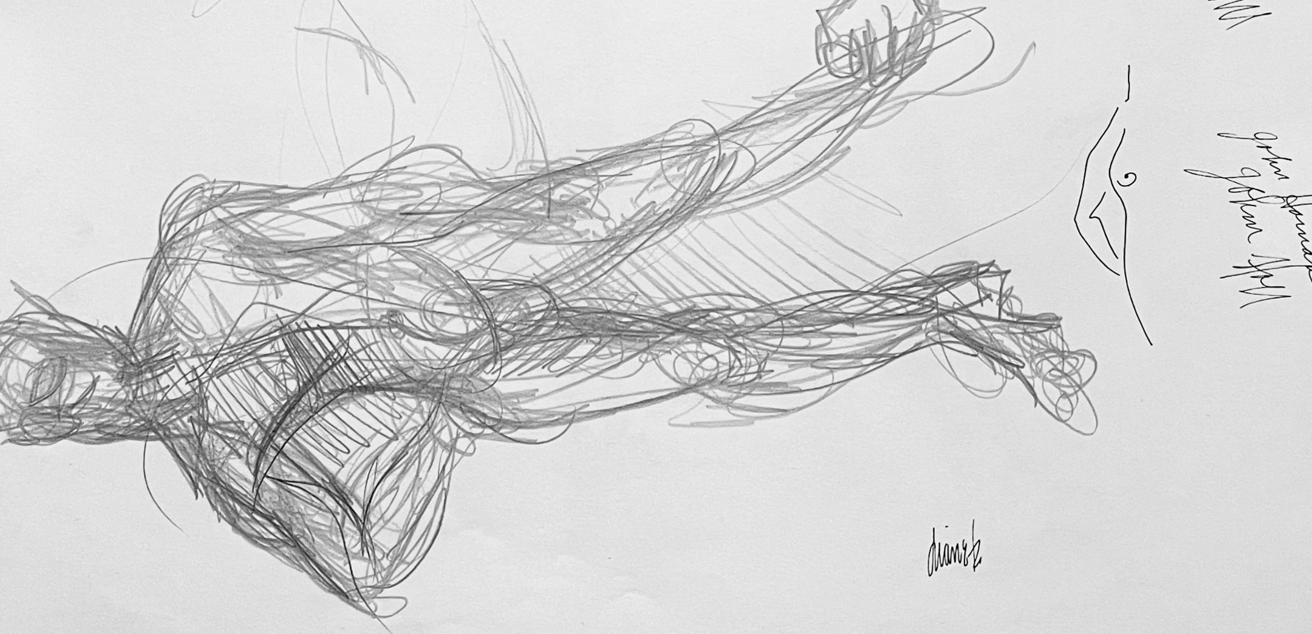 Renaissance Male Nude Figure Study, 1963, Ian Hornak — Drawing For Sale 3