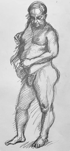 Estudio de figura desnuda masculina renacentista, 1963, Ian Hornak - Dibujo